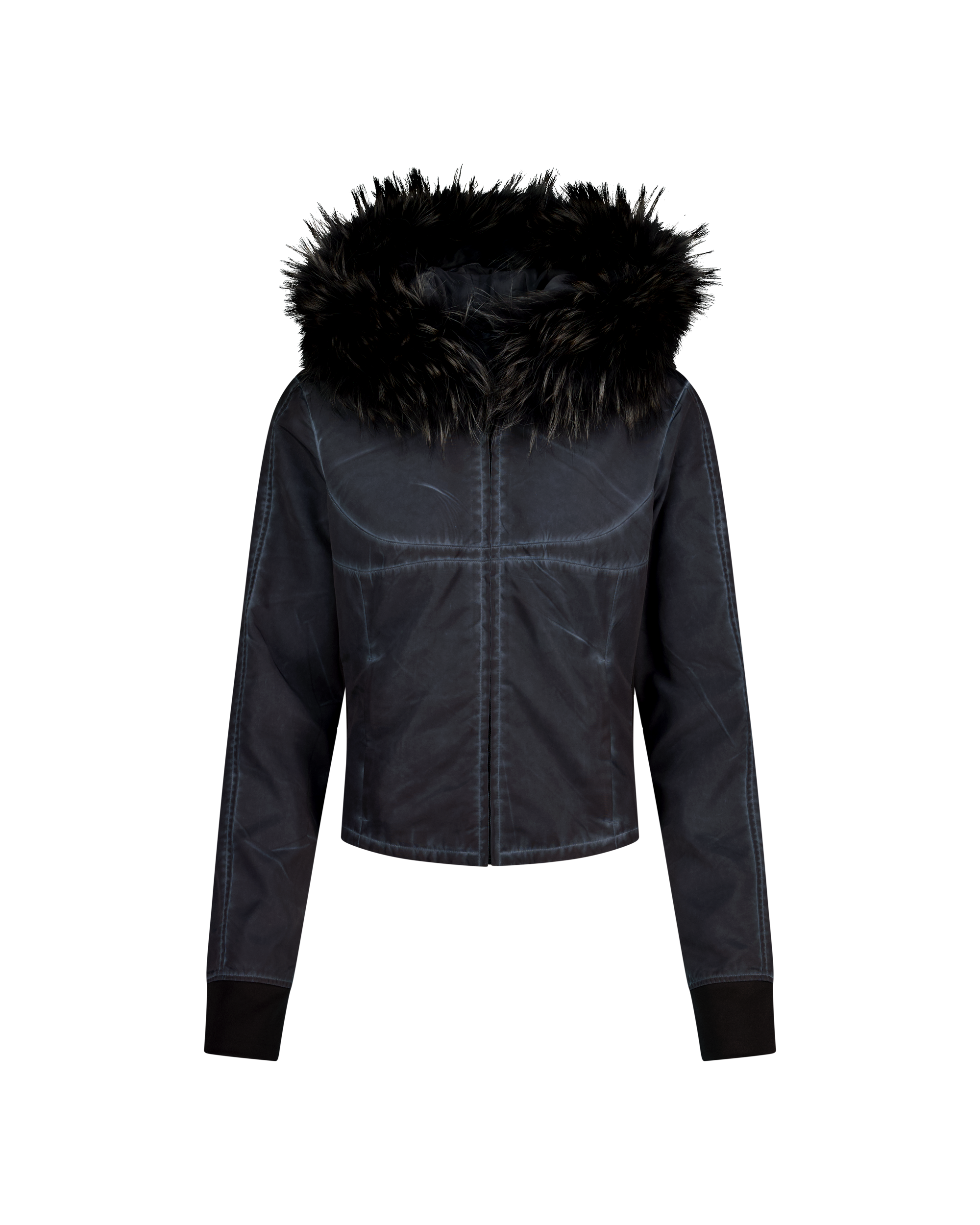 FUR HOODIE ZIP JACKET-5