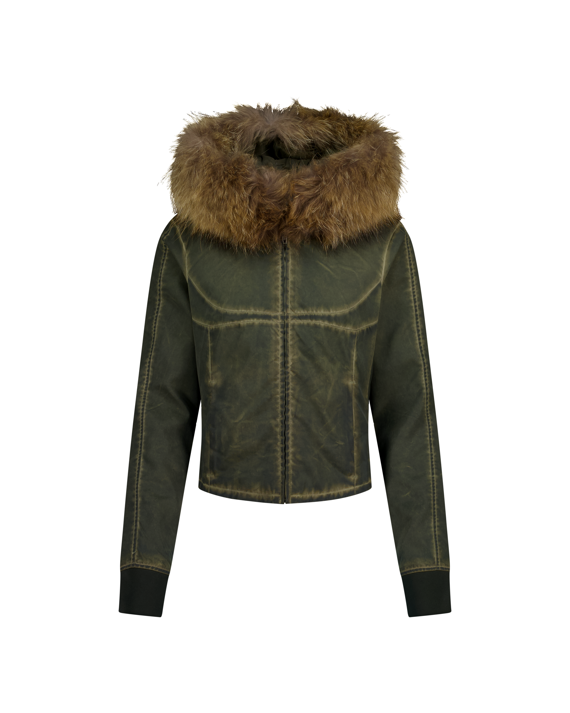 FUR HOODIE ZIP JACKET-5