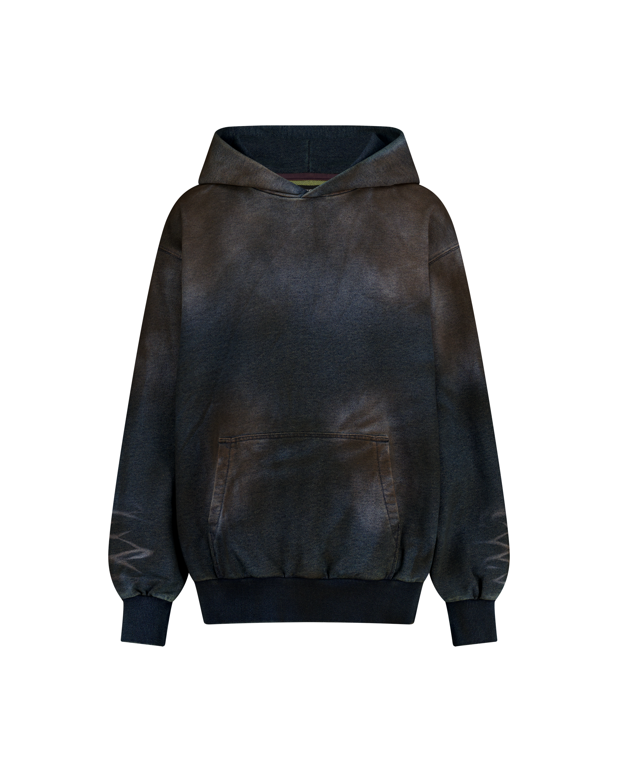 RELAXED DENIM JERSEY HOODIE