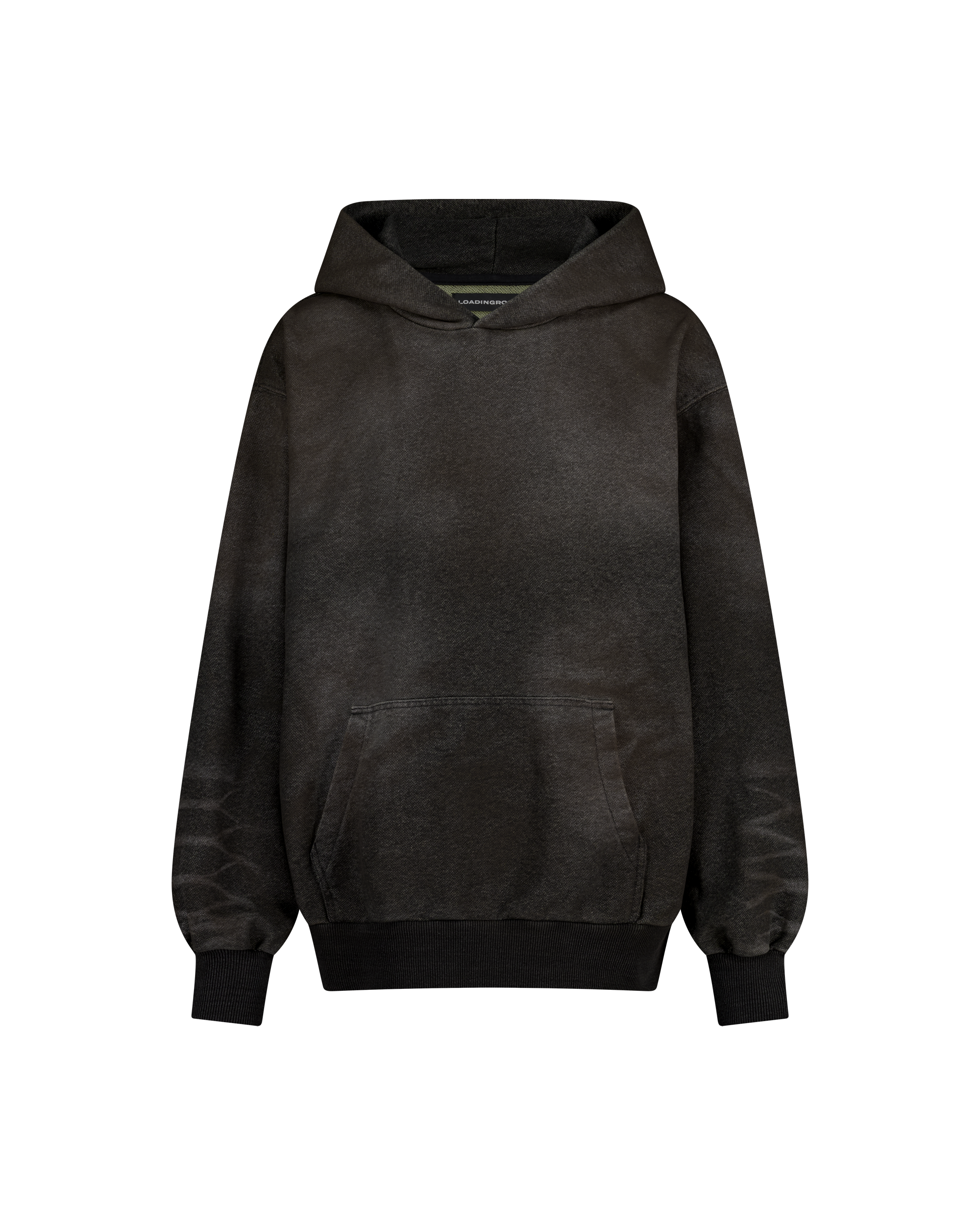 RELAXED DENIM JERSEY HOODIE