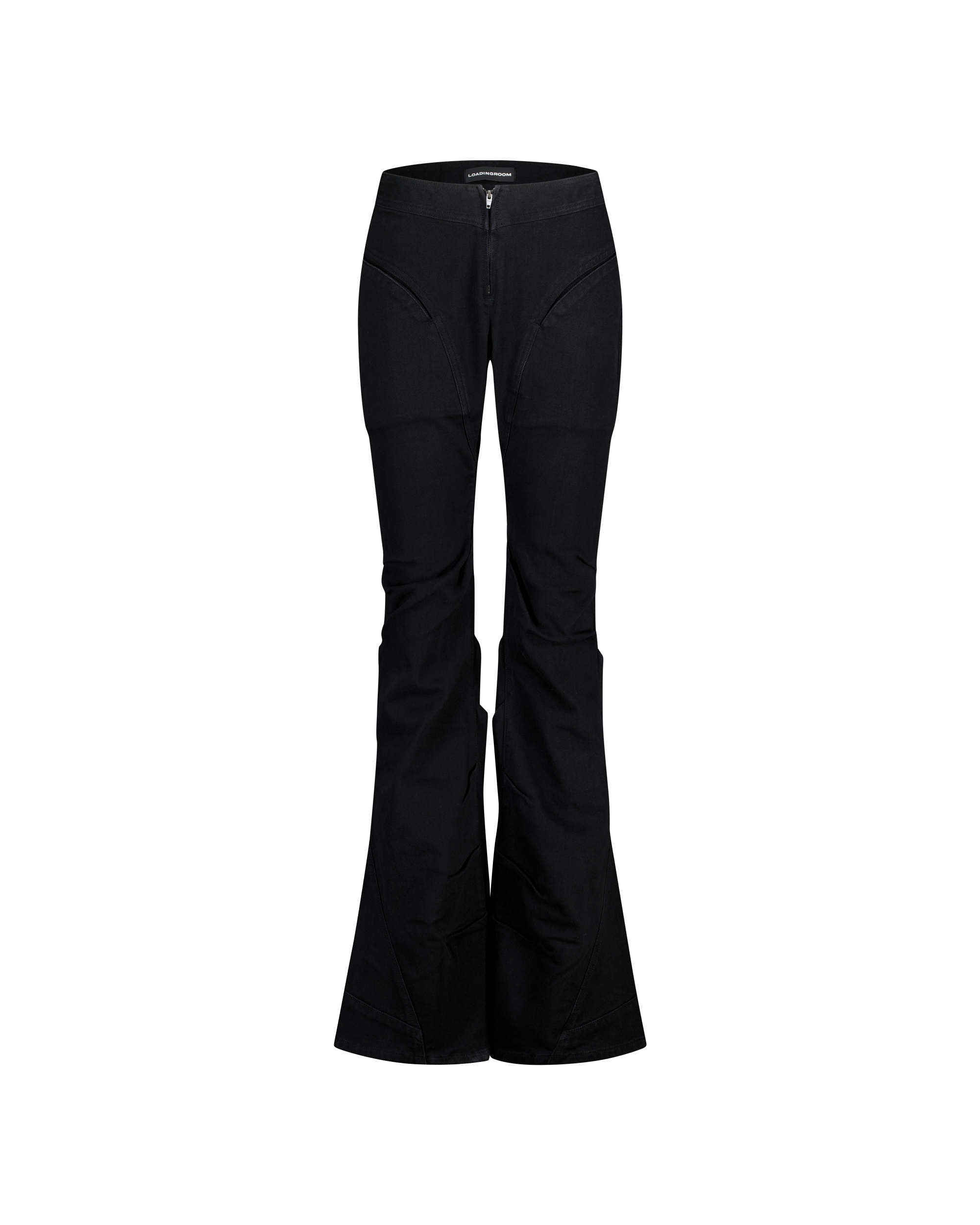 DRAPED FLARE JEANS-5