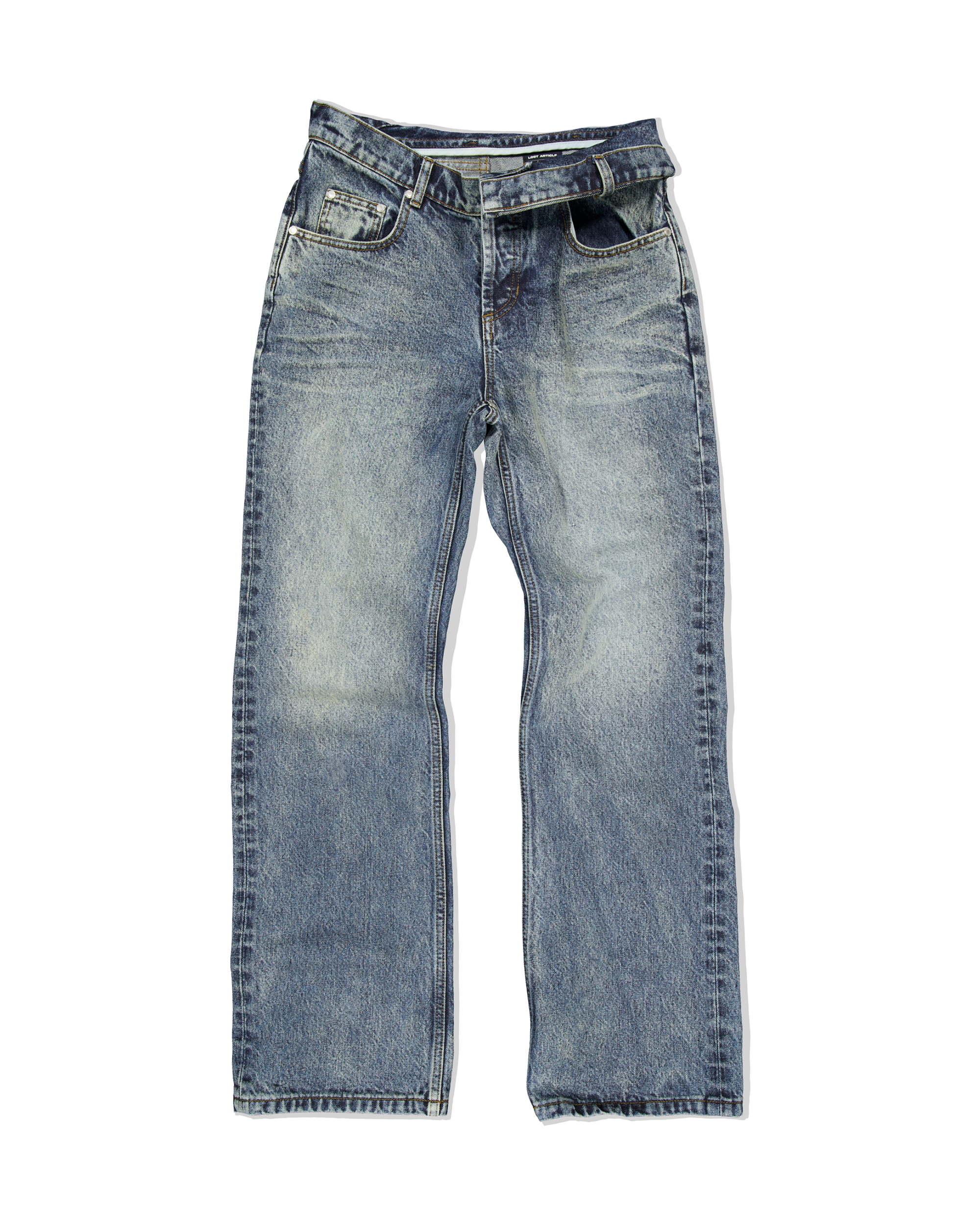 (ARIELLA) FOLDED DENIM PANTS