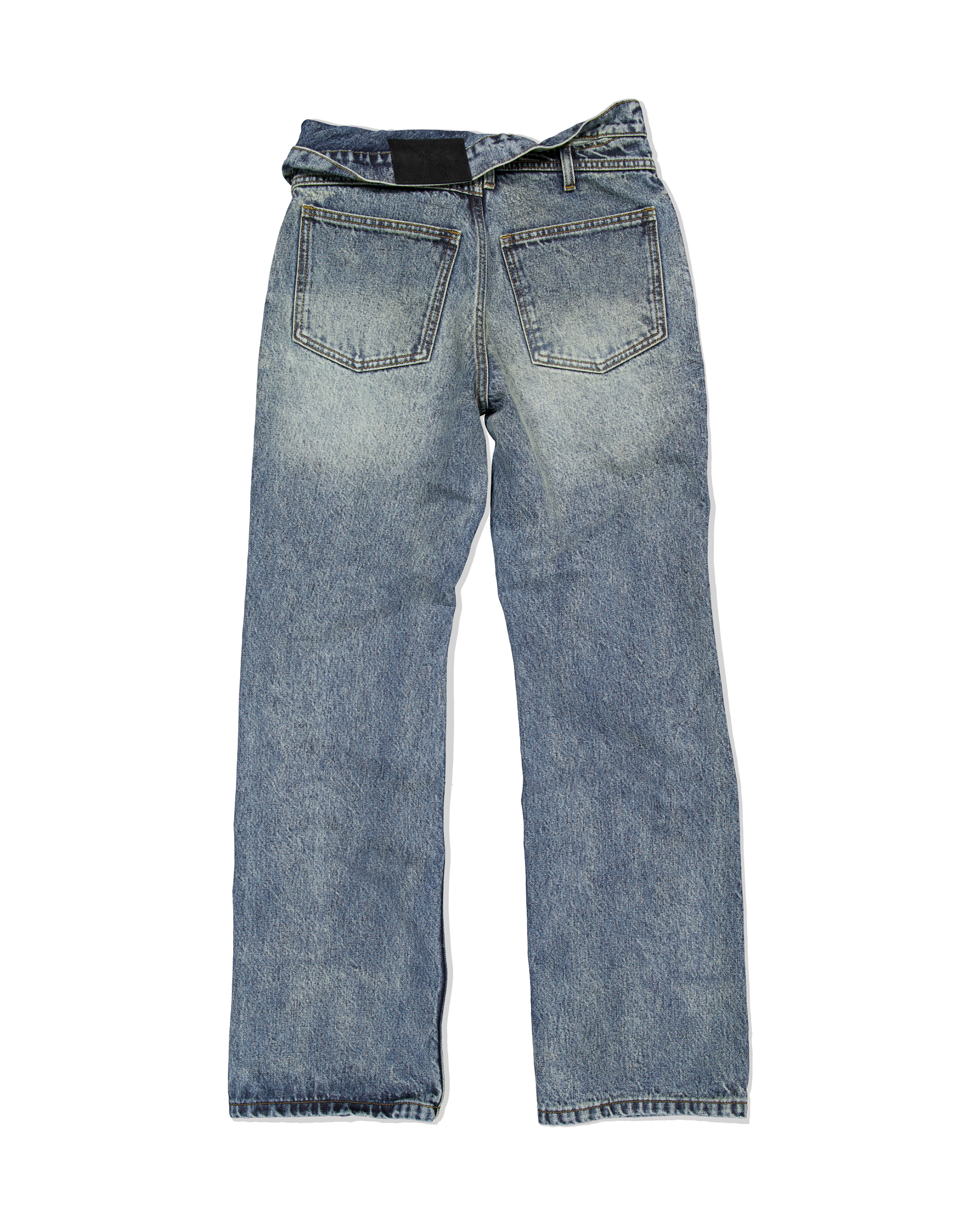 (ARIELLA) FOLDED DENIM PANTS-6