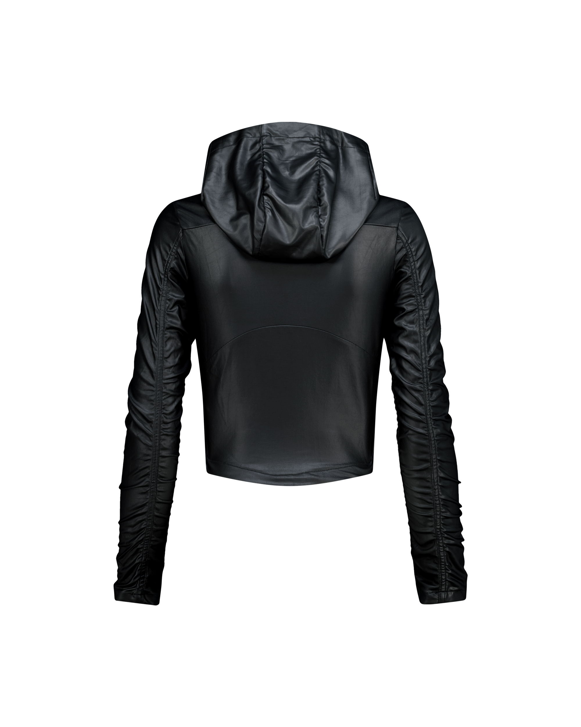 RUCHED HOODIE ZIP-7