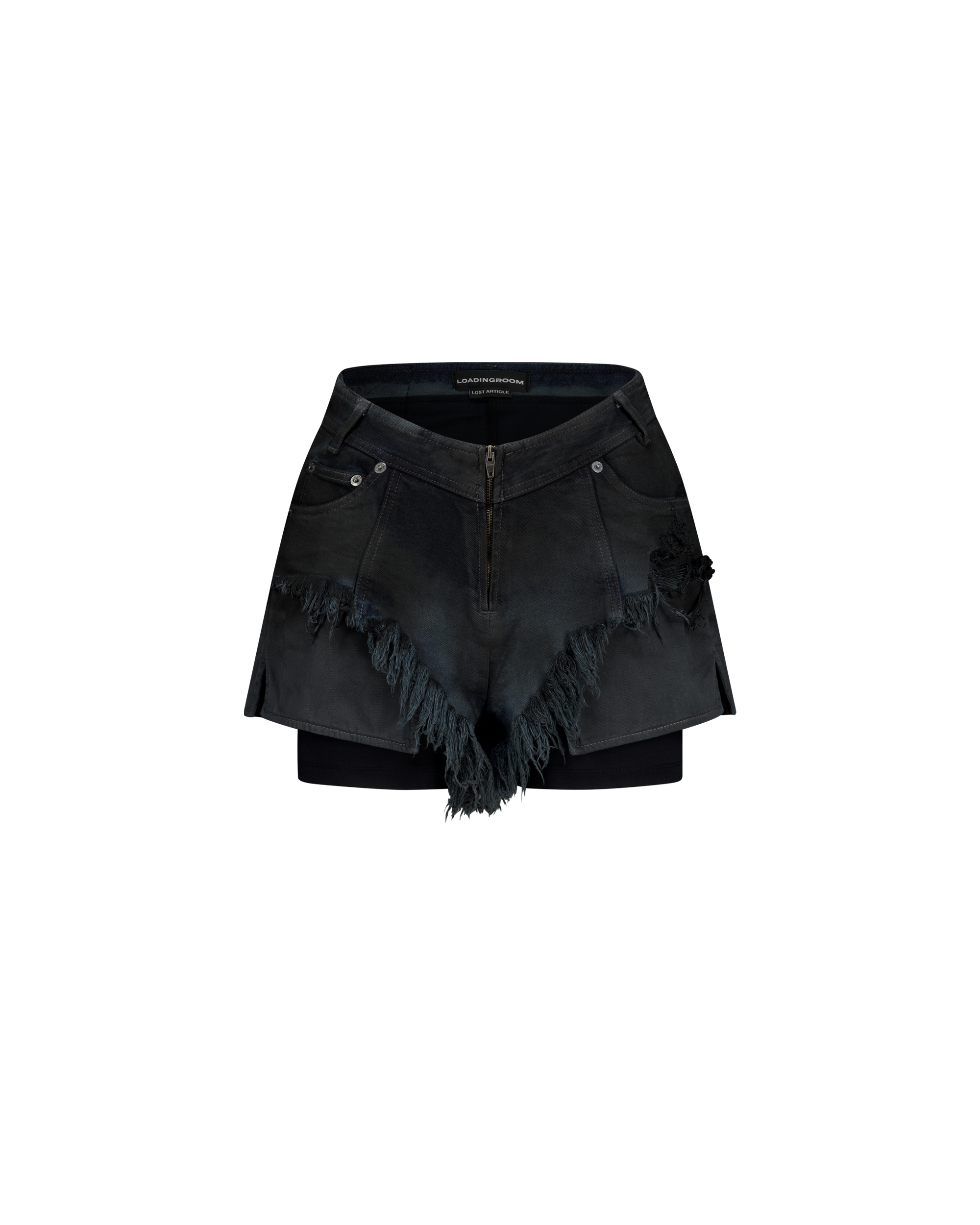 MOTO CUT DENIM SHORTS