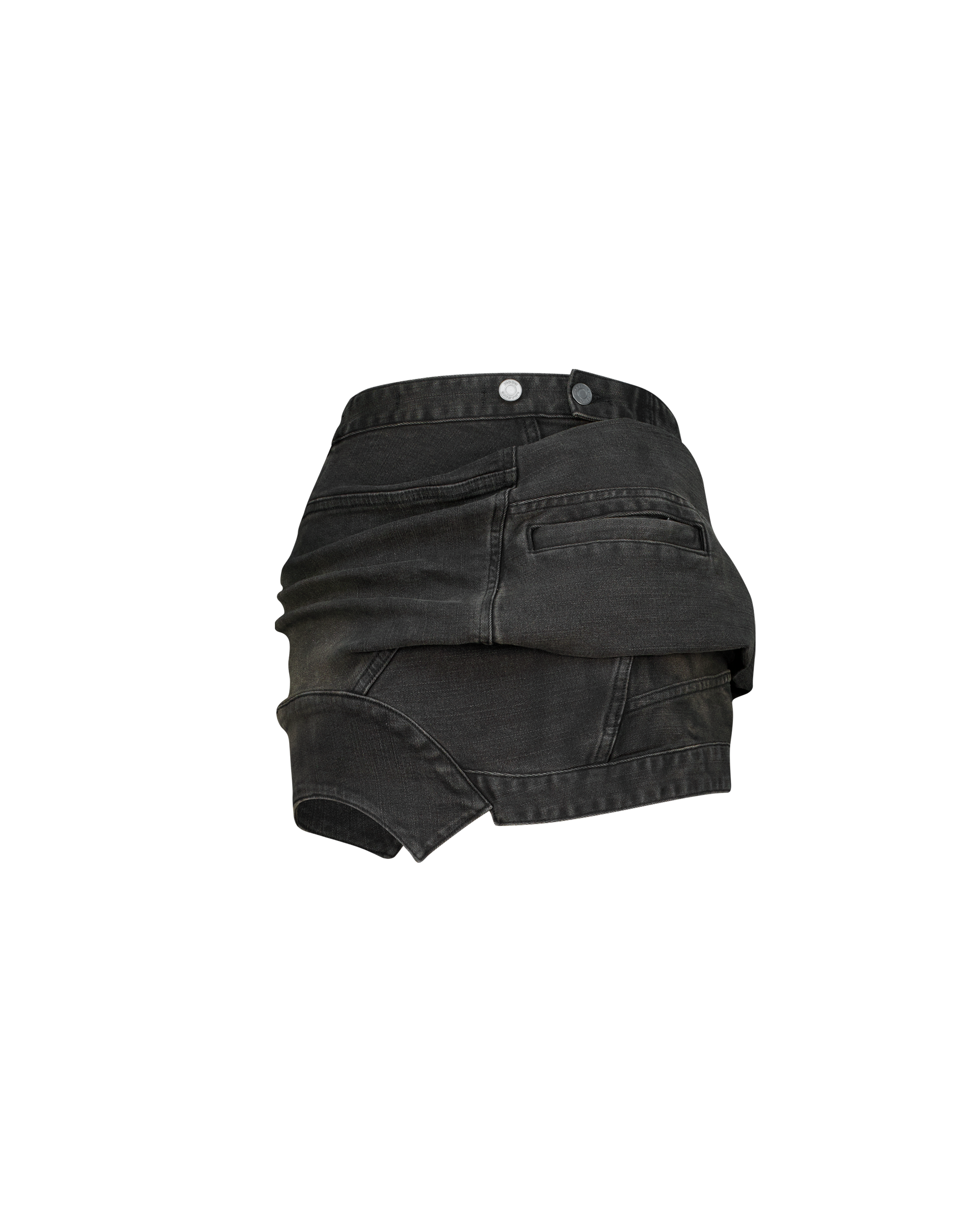 DRAPERY DENIM JACKET SKIRT-7