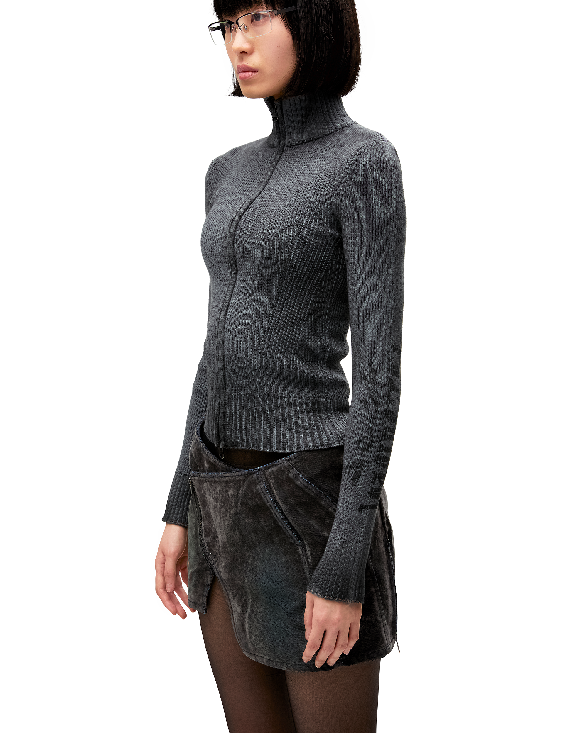 DIRTY NOTE KNIT ZIP