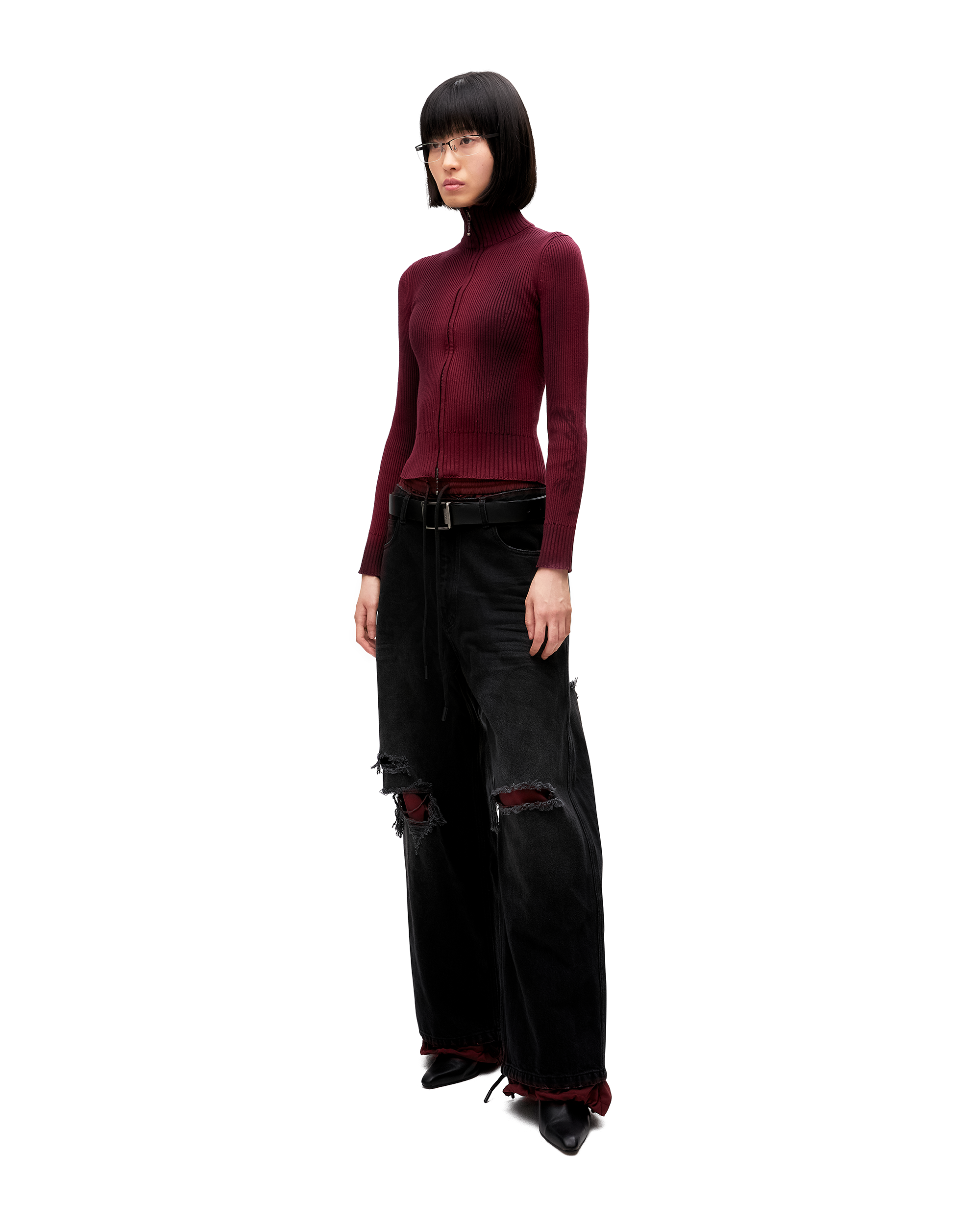 DIRTY NOTE KNIT ZIP