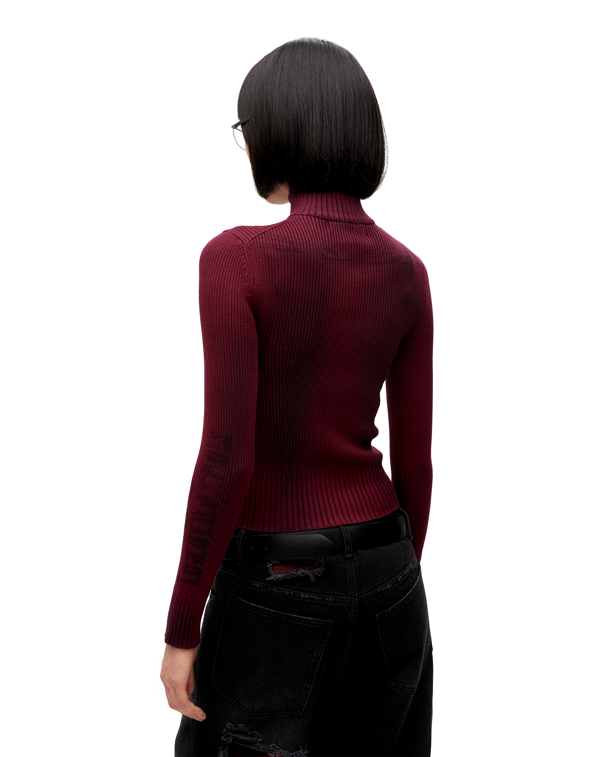 DIRTY NOTE KNIT ZIP-5