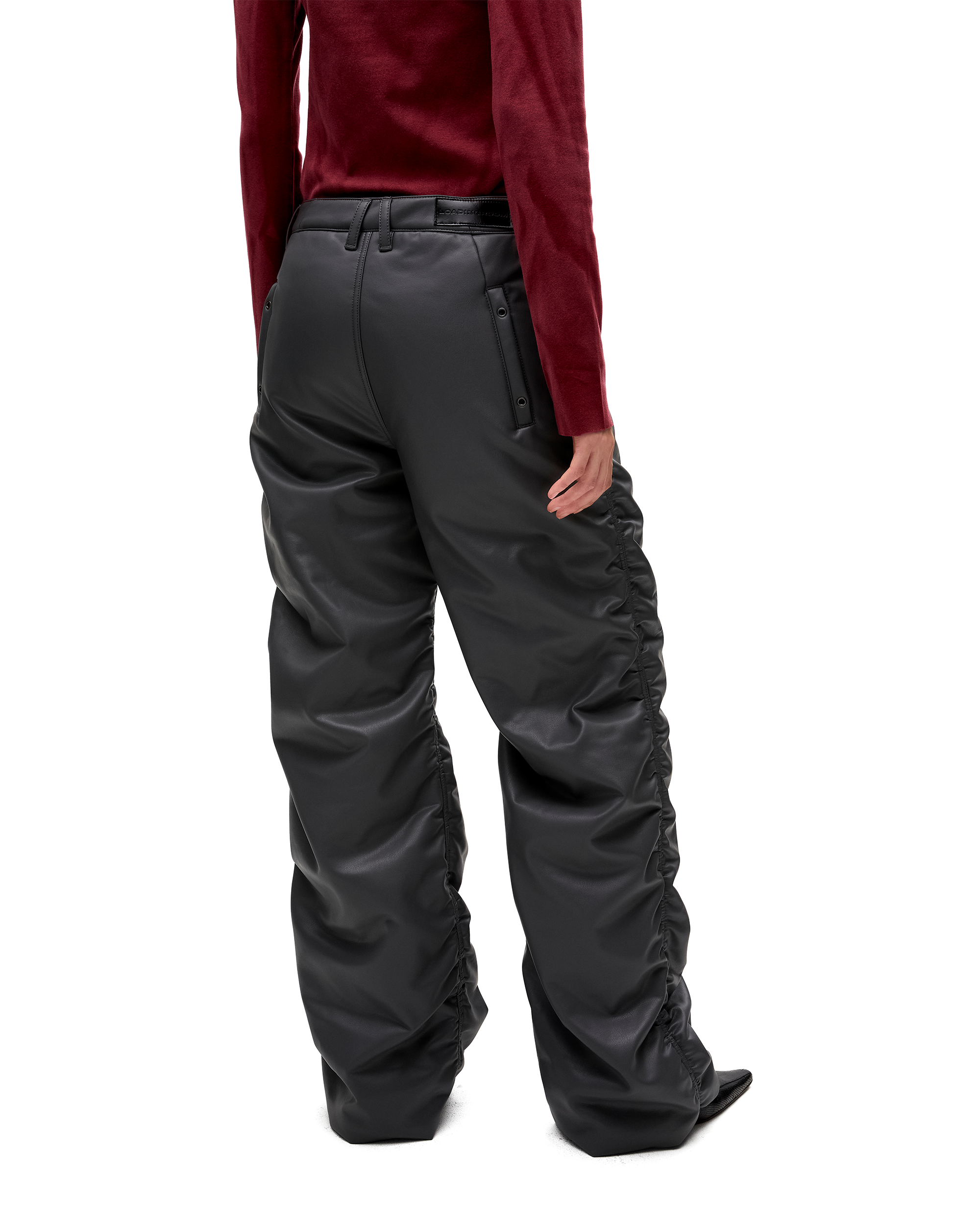 FAUX LEATHER PADDED PANTS-4