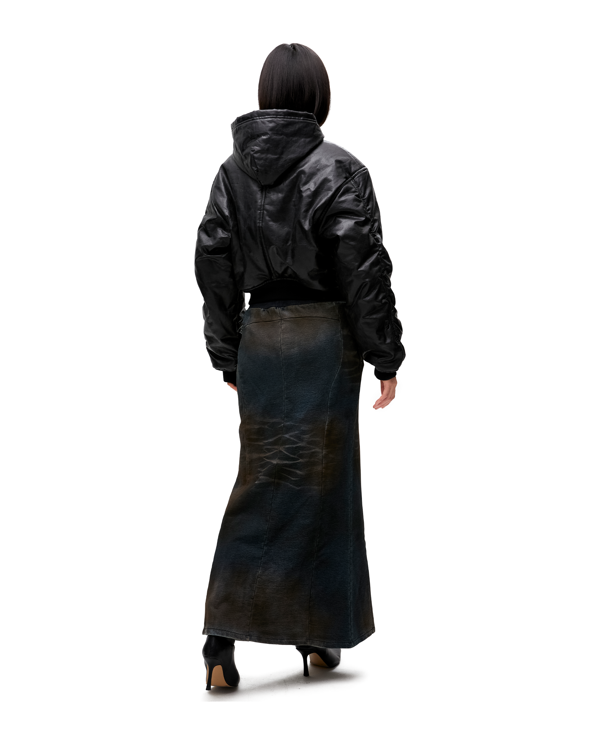 GLOSSY CRACK BOMBER JACKET-3