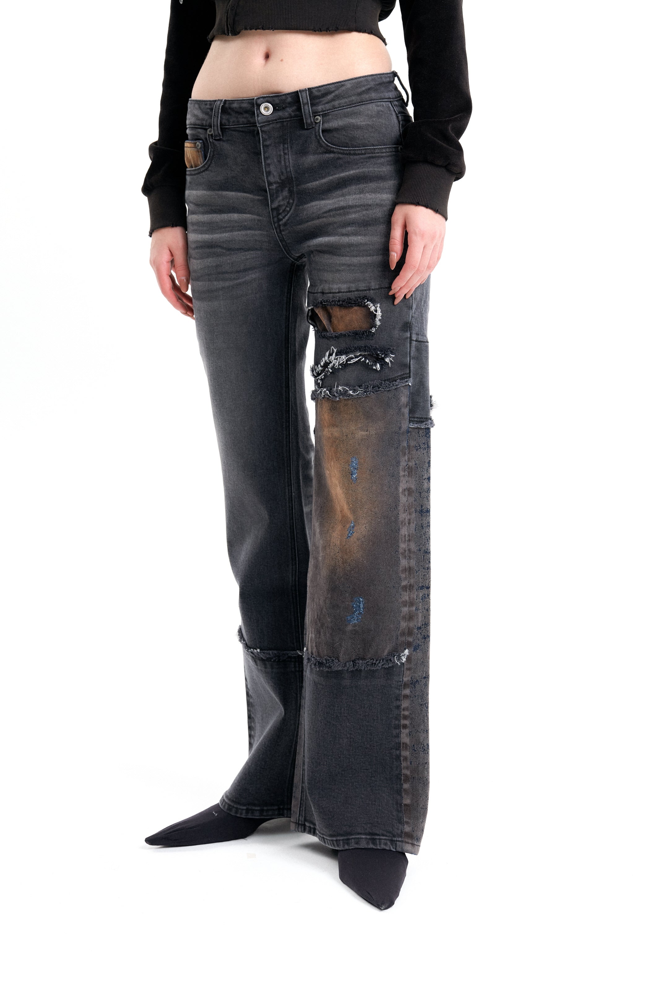 (EMMA) HYBRID BOOTCUT DENIM PANTS-5