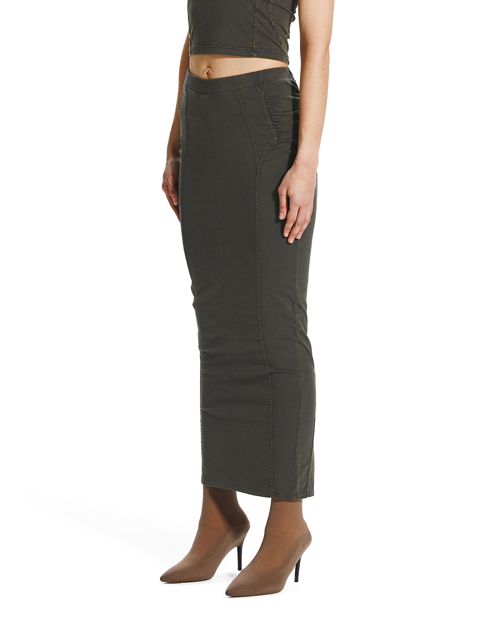 BIKER LINE MAXI SKIRT