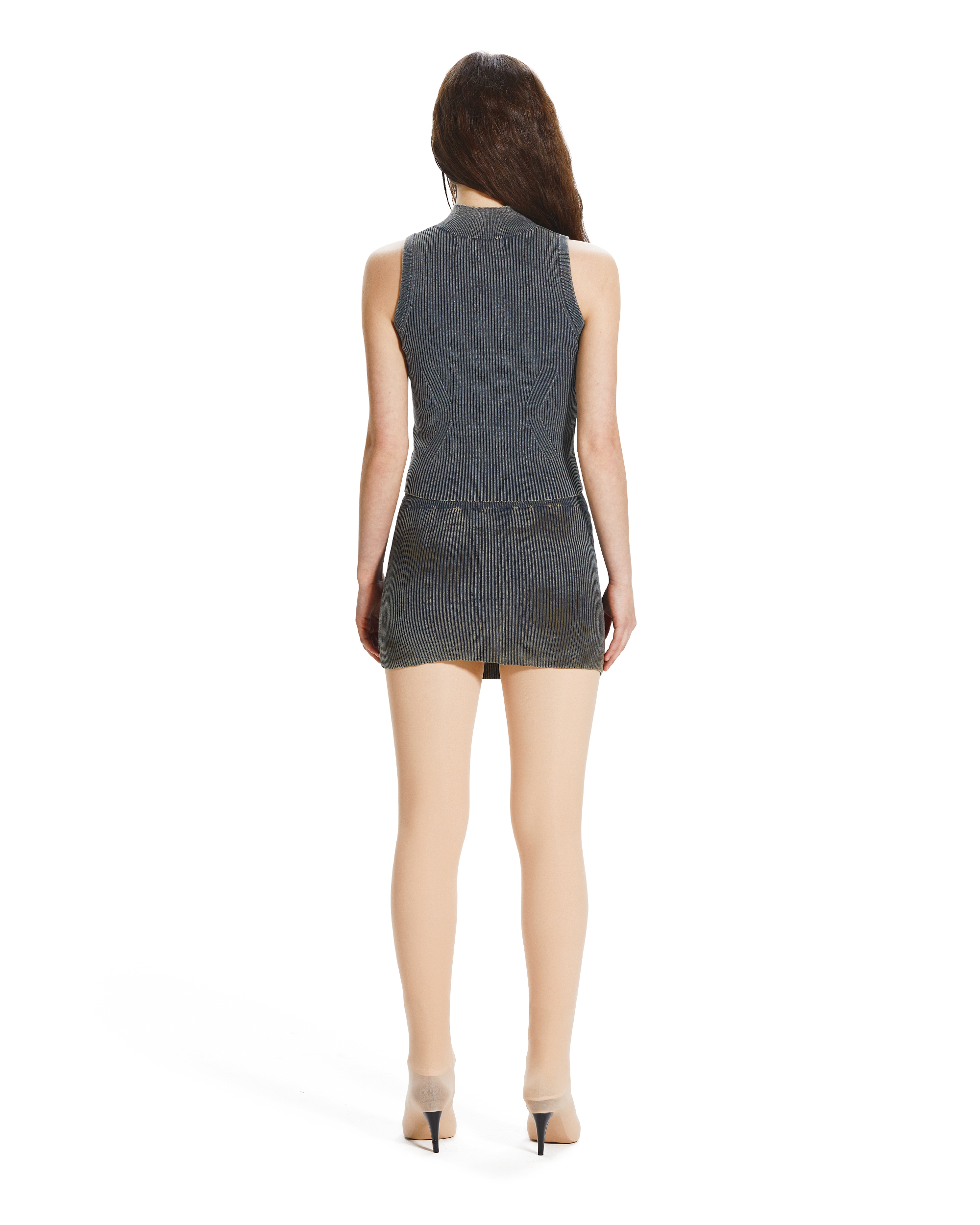 MOTO ZIP KNIT SKIRT-3
