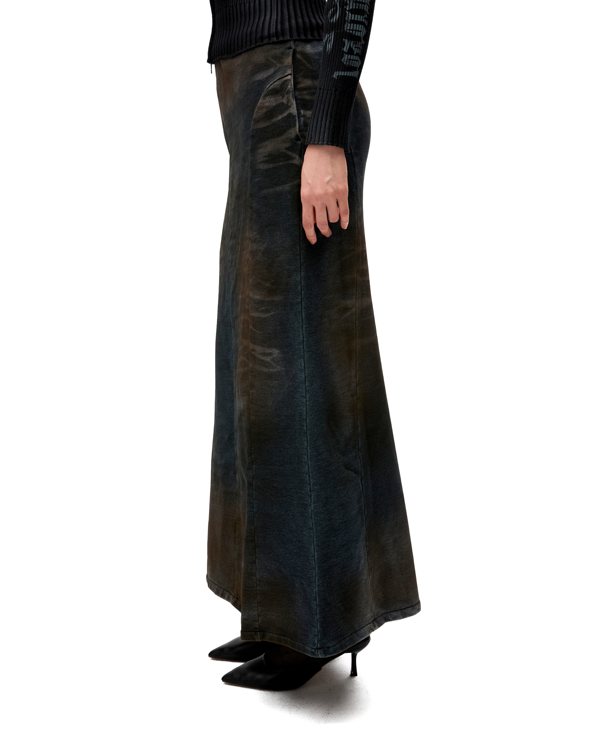 MAXI DENIM JERSEY SKIRT