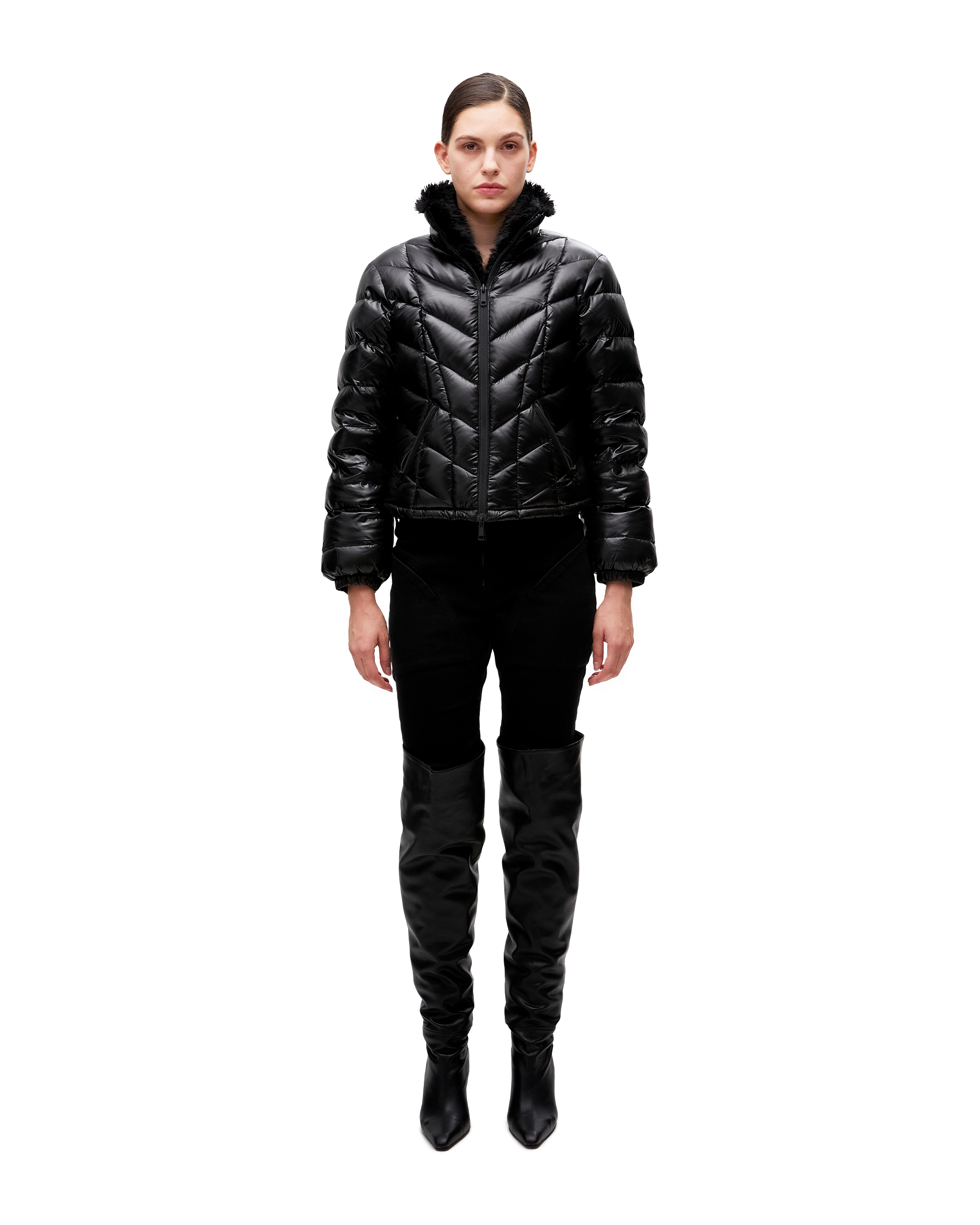 REVERSIBLE FAUX FUR DOWN JACKET-2