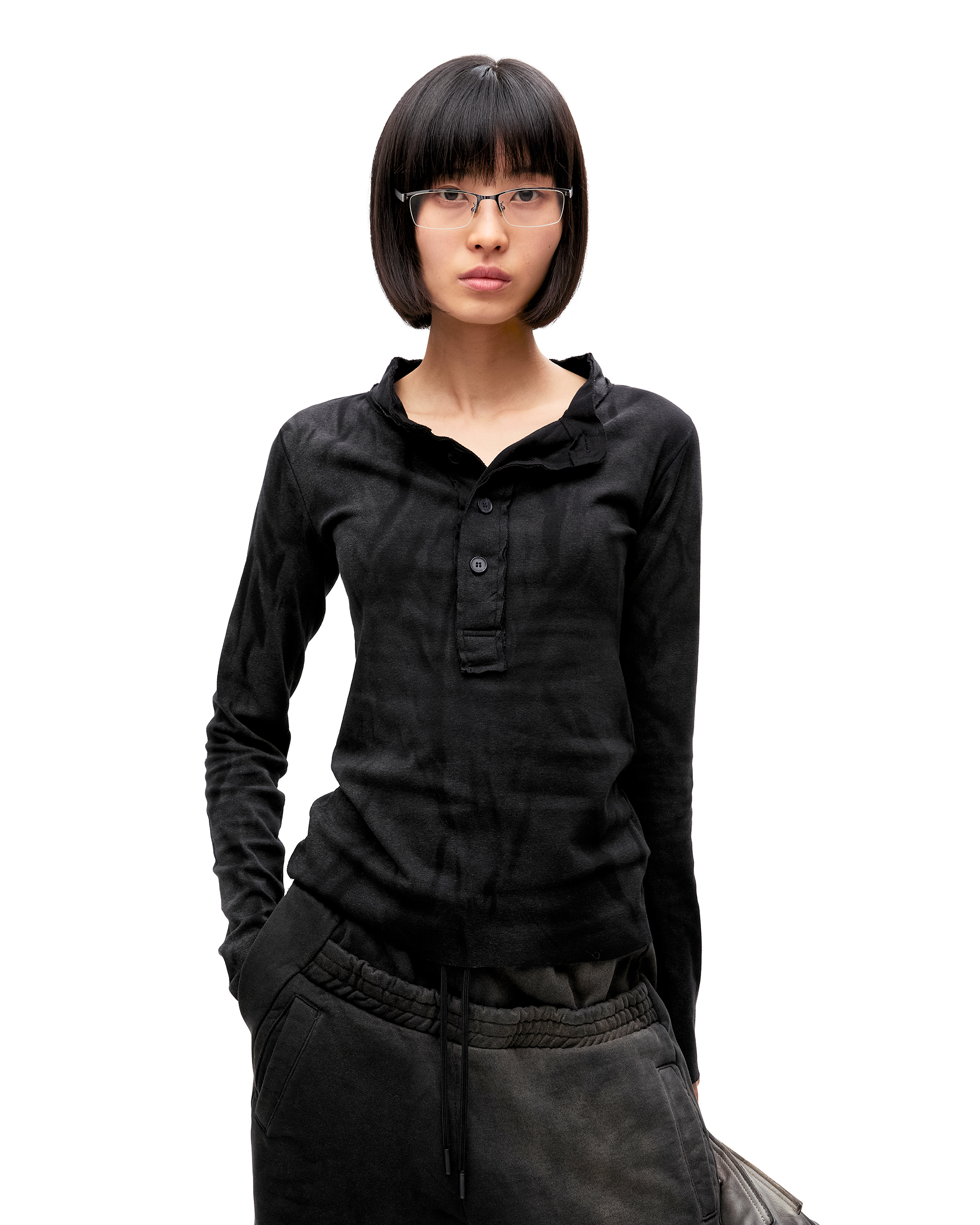 TWISTED BUTTON GHOST TOP