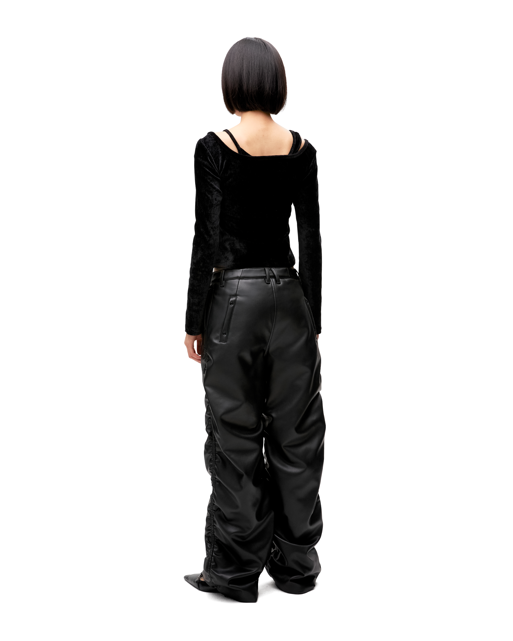 VELVET STRAP ZIPPER TOP-3