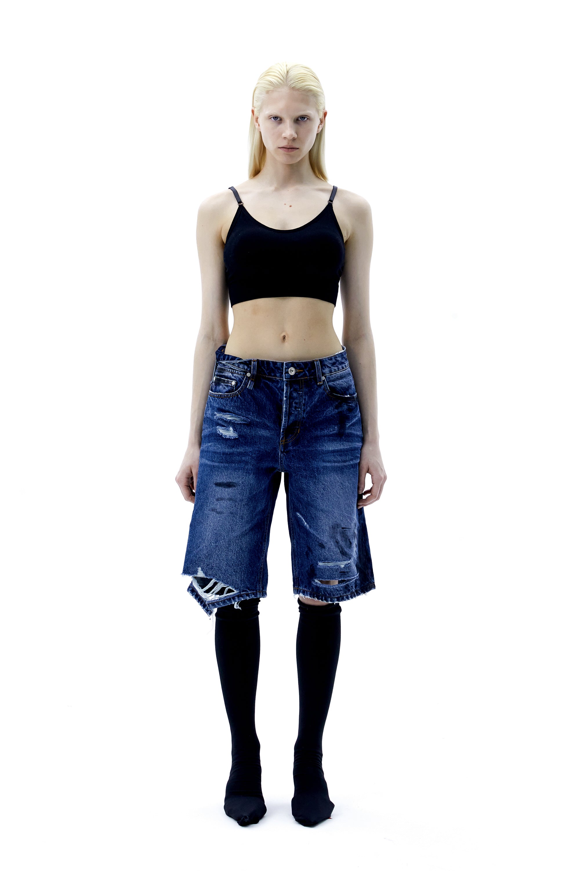 (ARIELLA) DIRTY DENIM SHORTS-2
