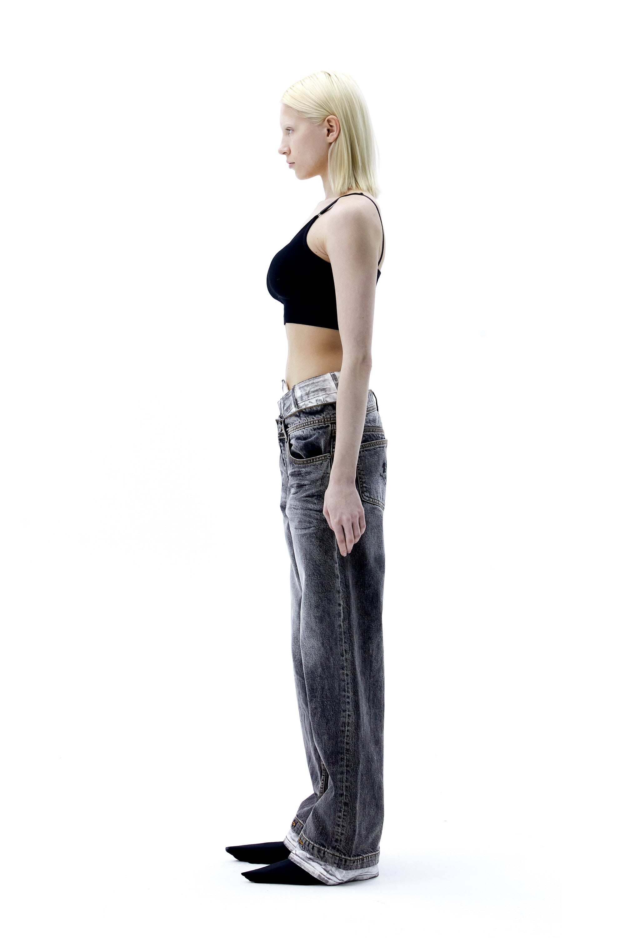 (ARIELLA) STRANGE DENIM PANTS-3