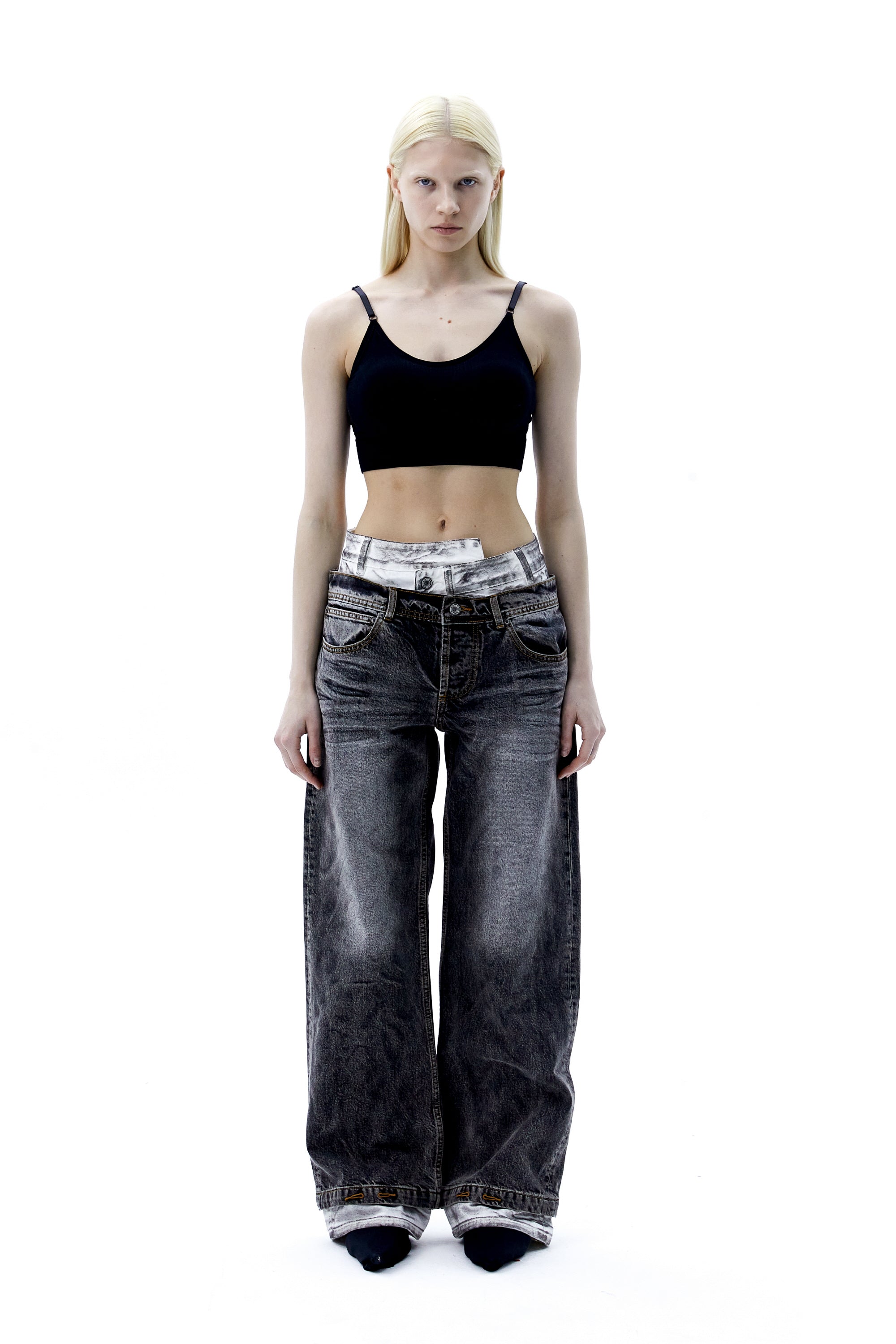 (ARIELLA) STRANGE DENIM PANTS-2