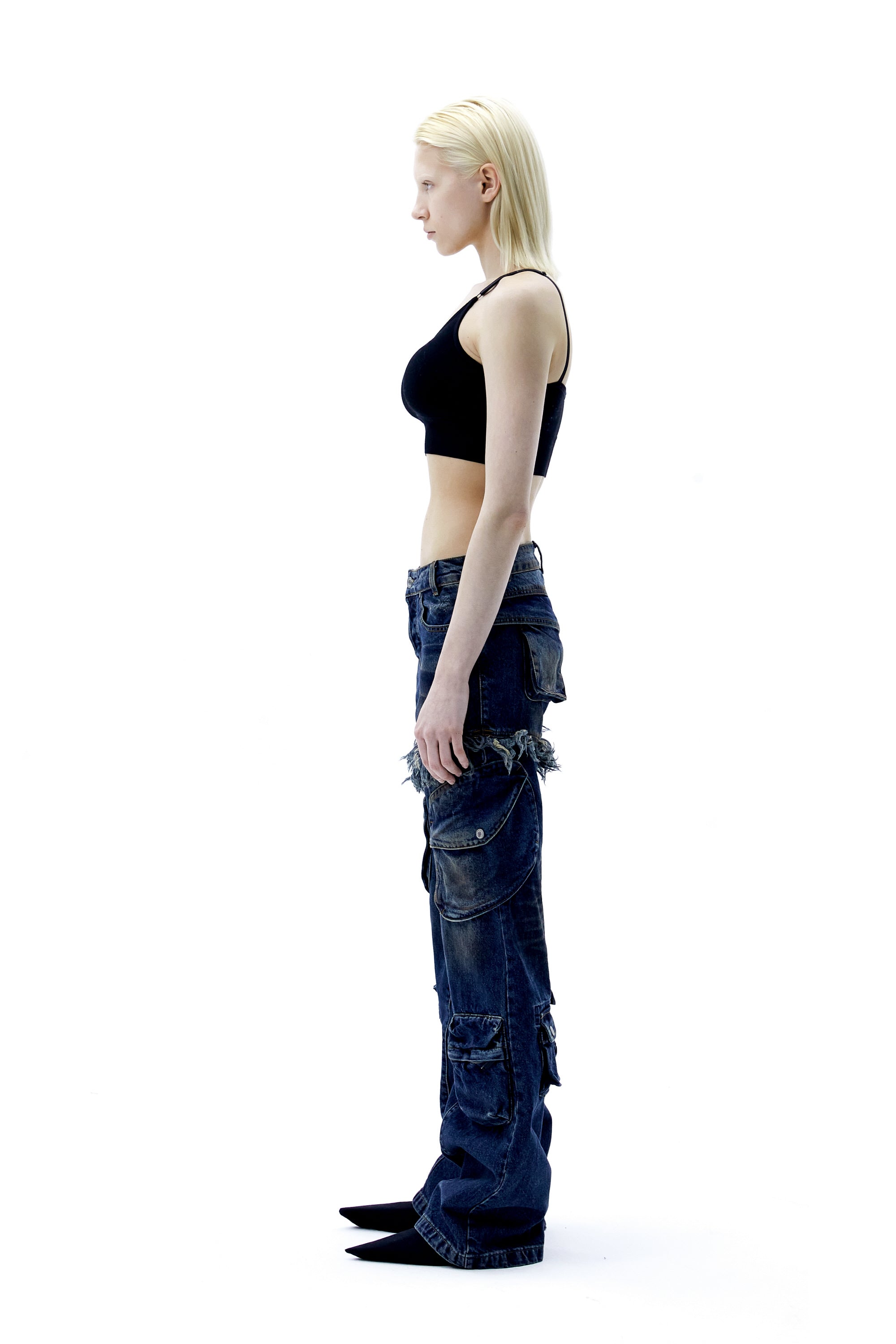 (ARIELLA) WORK DENIM PANTS-3
