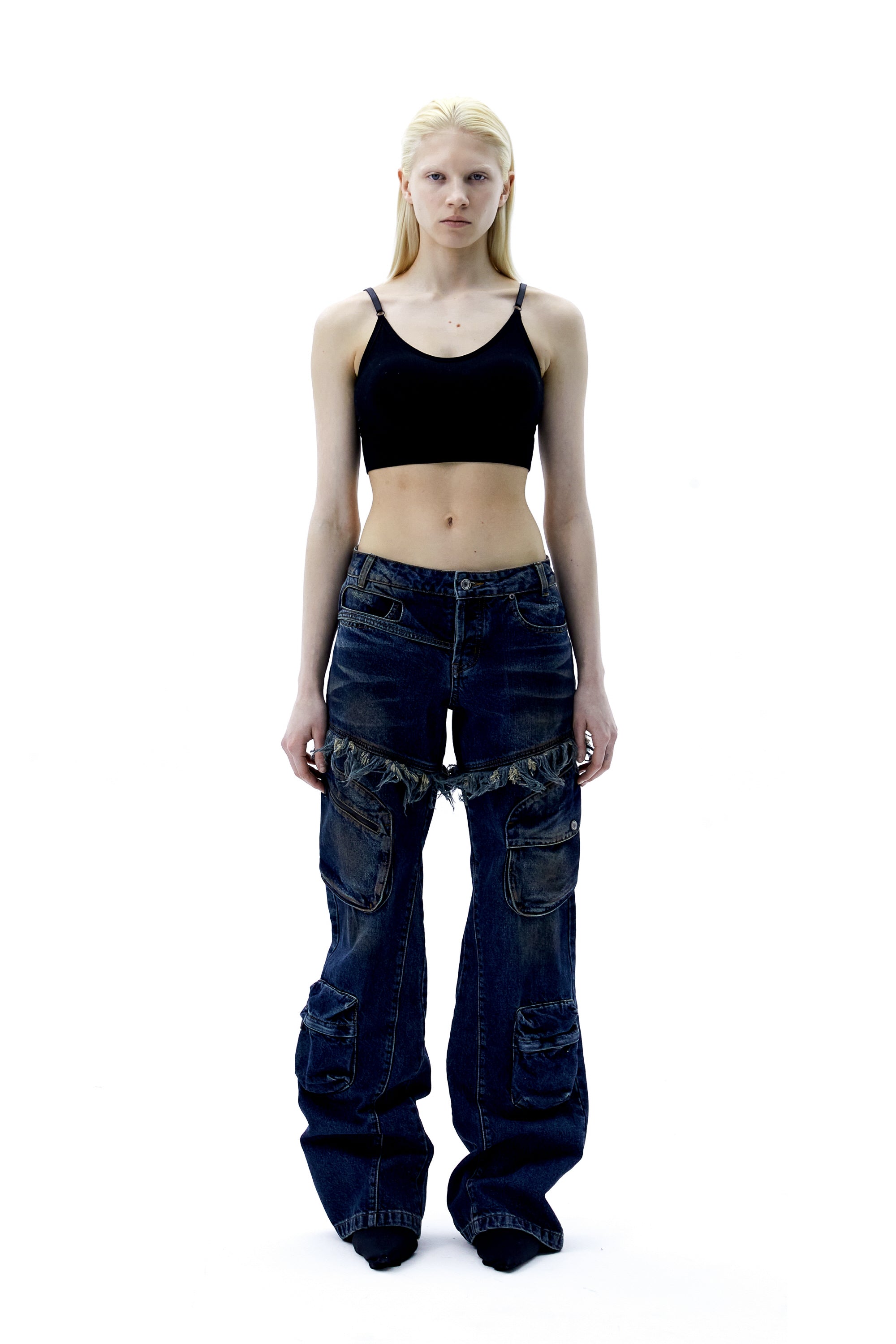 (ARIELLA) WORK DENIM PANTS-2