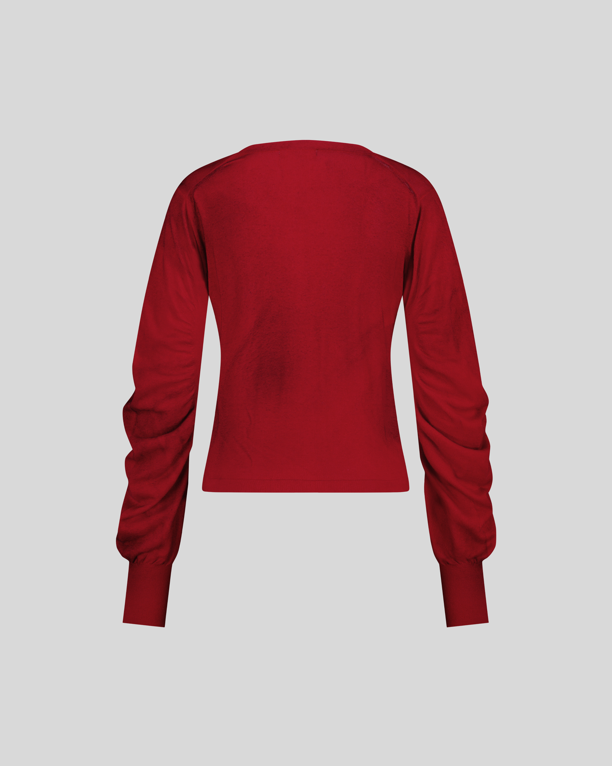 RUCHED KNIT CARDIGAN