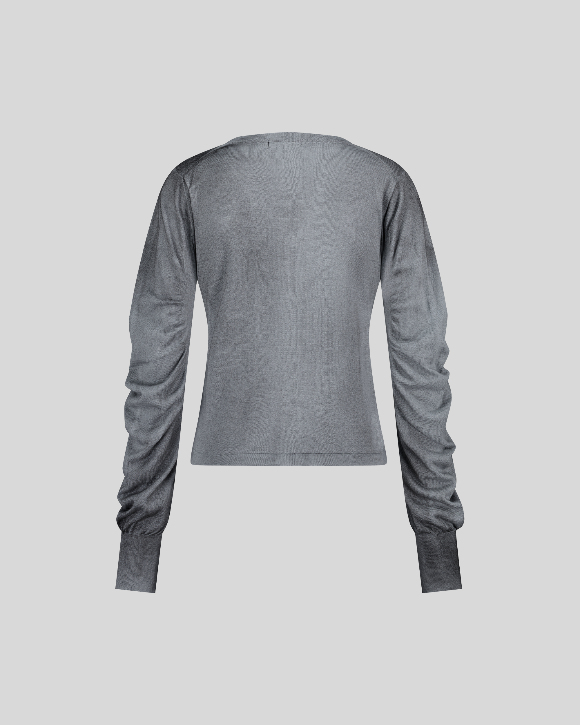 RUCHED KNIT CARDIGAN