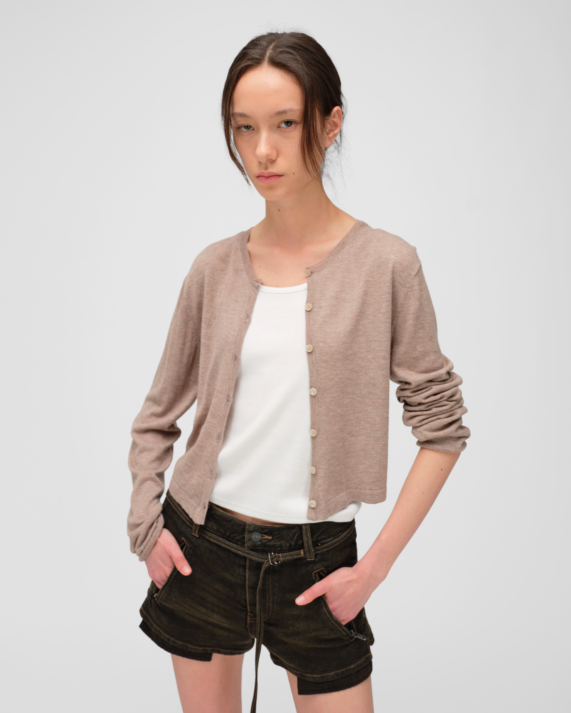 CASHA CREWNECK CARDIGAN