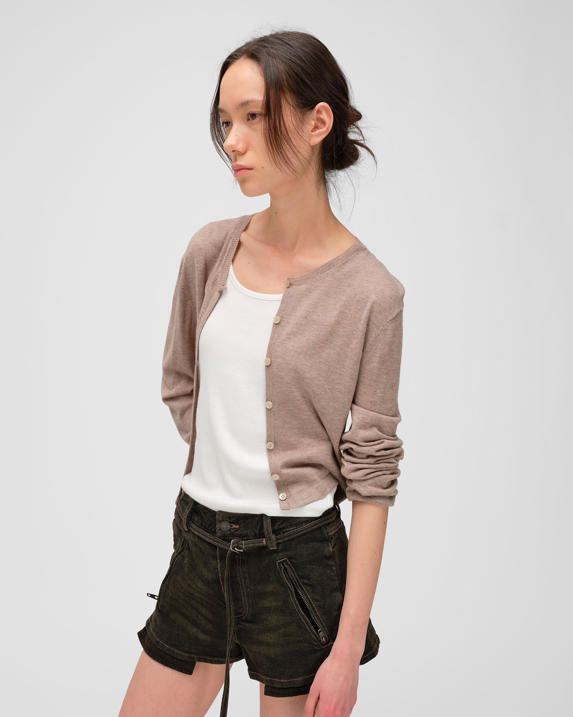 CASHA CREWNECK CARDIGAN