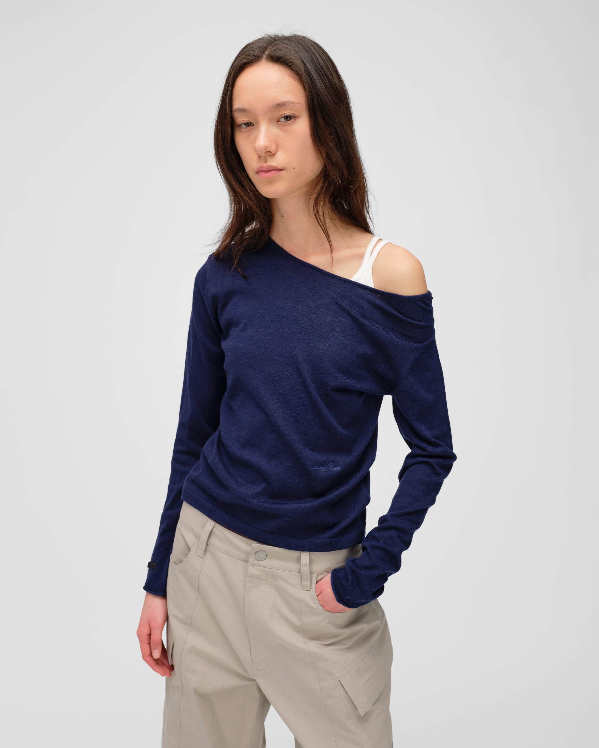 FINE ONE SHOULDER KNIT