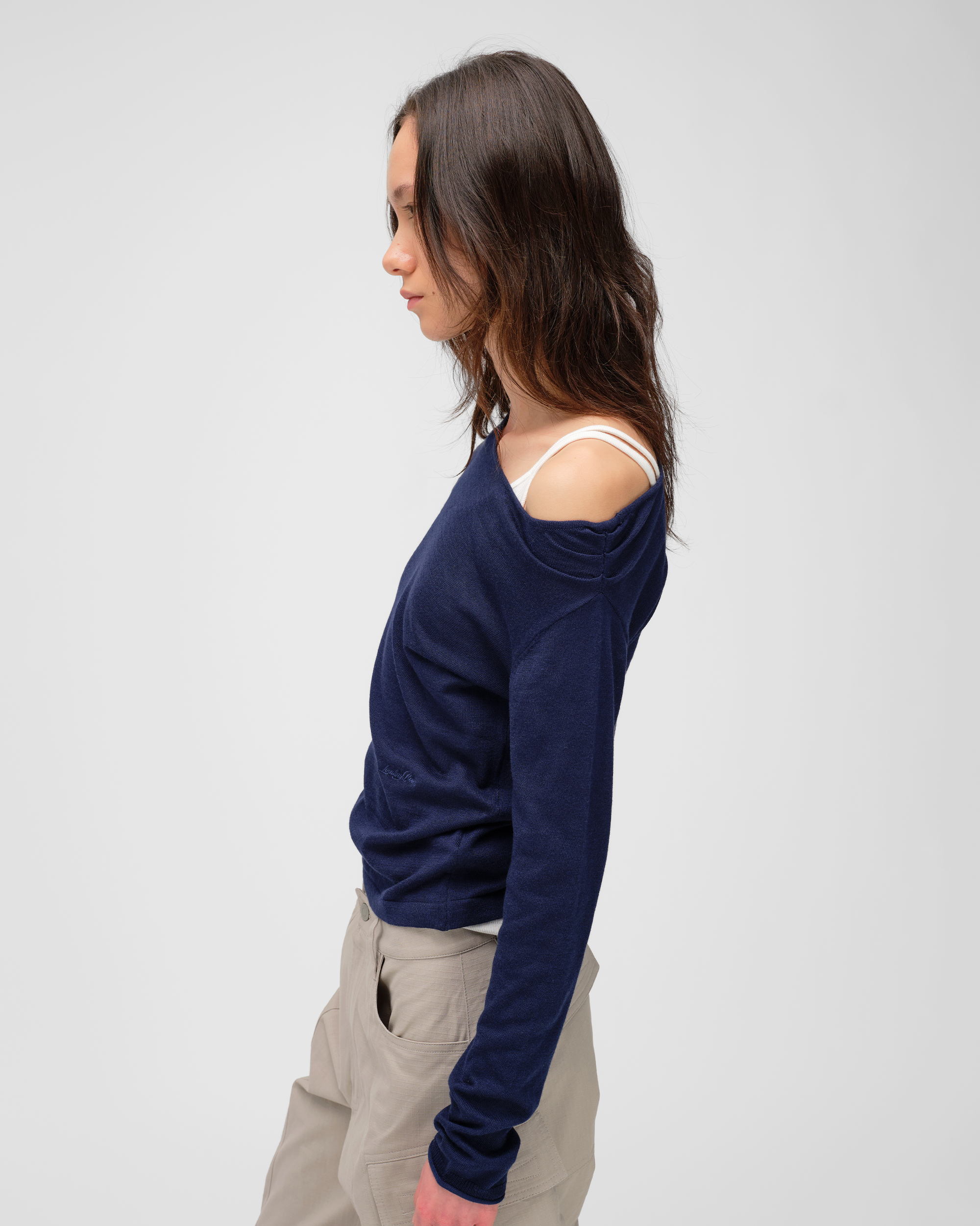 FINE ONE SHOULDER KNIT