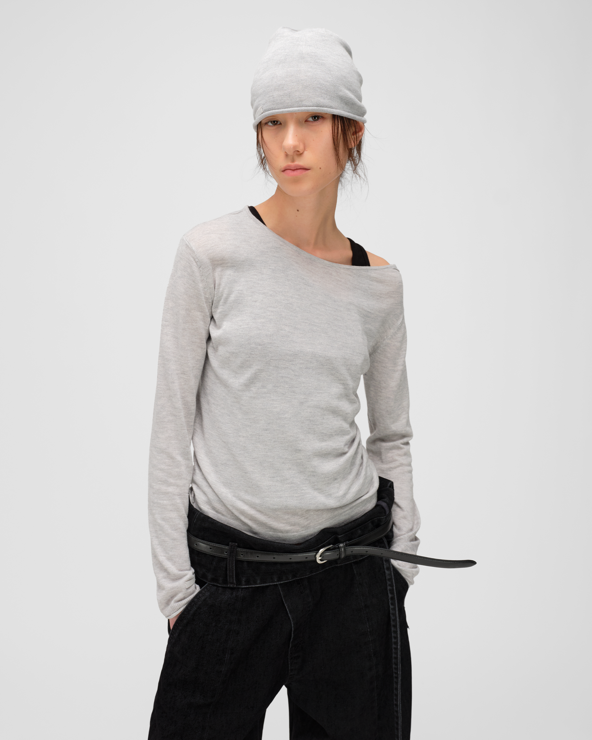 FINE ONE SHOULDER KNIT