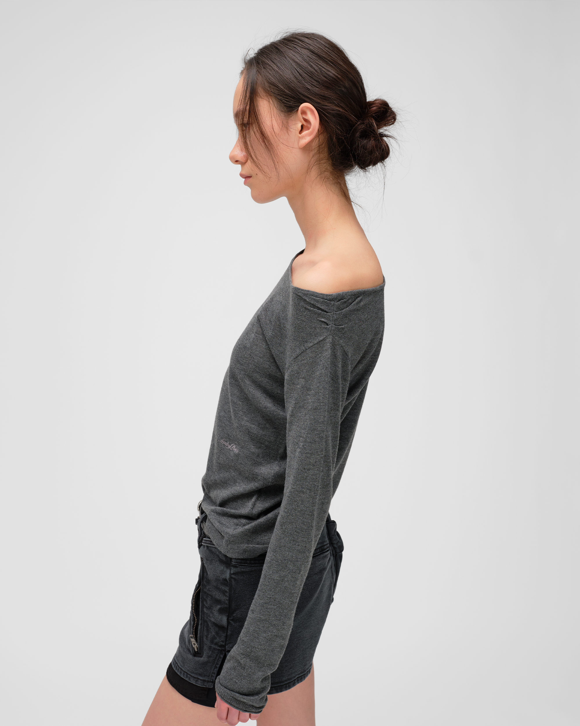 FINE ONE SHOULDER KNIT