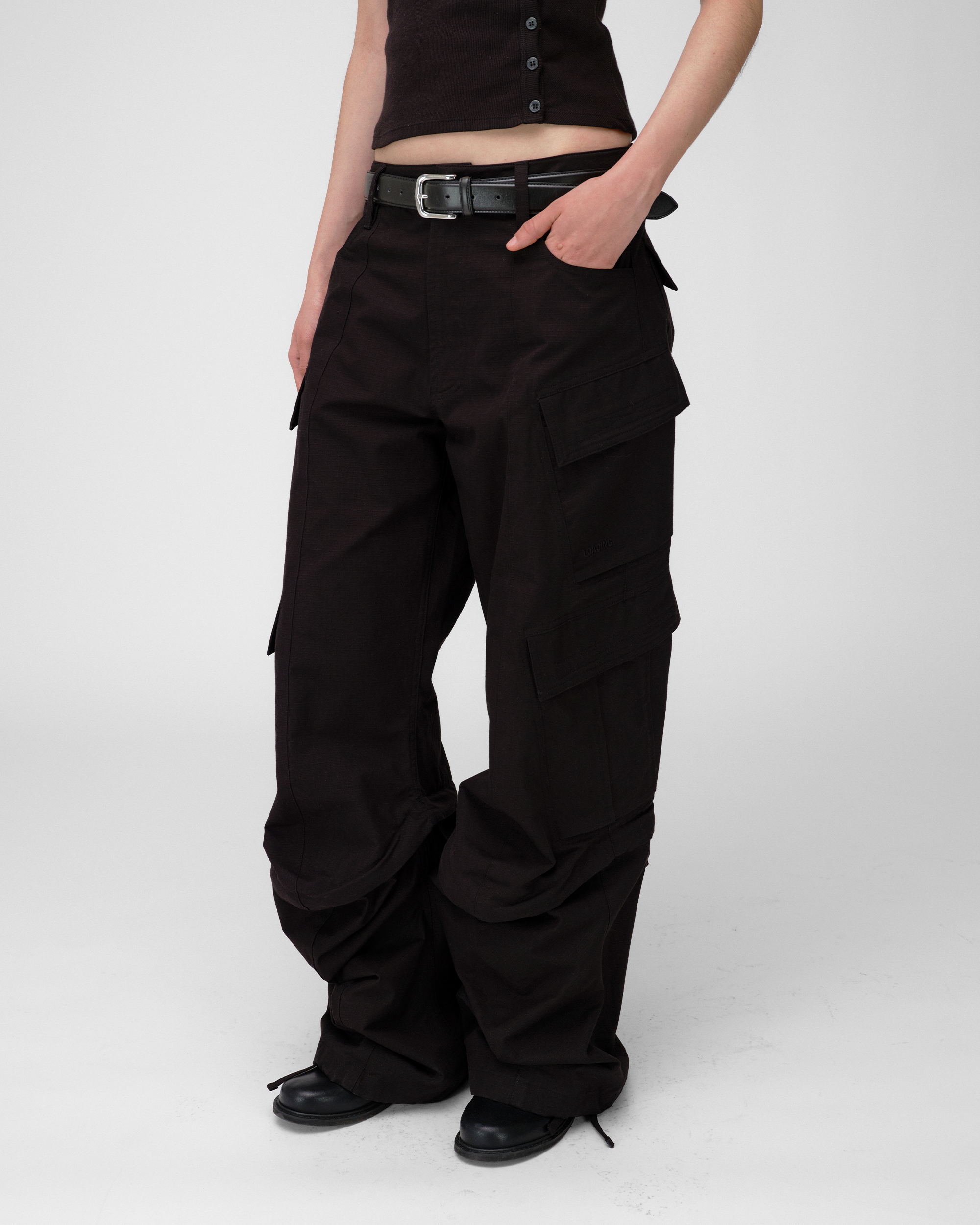 COWL CARGO PANTS