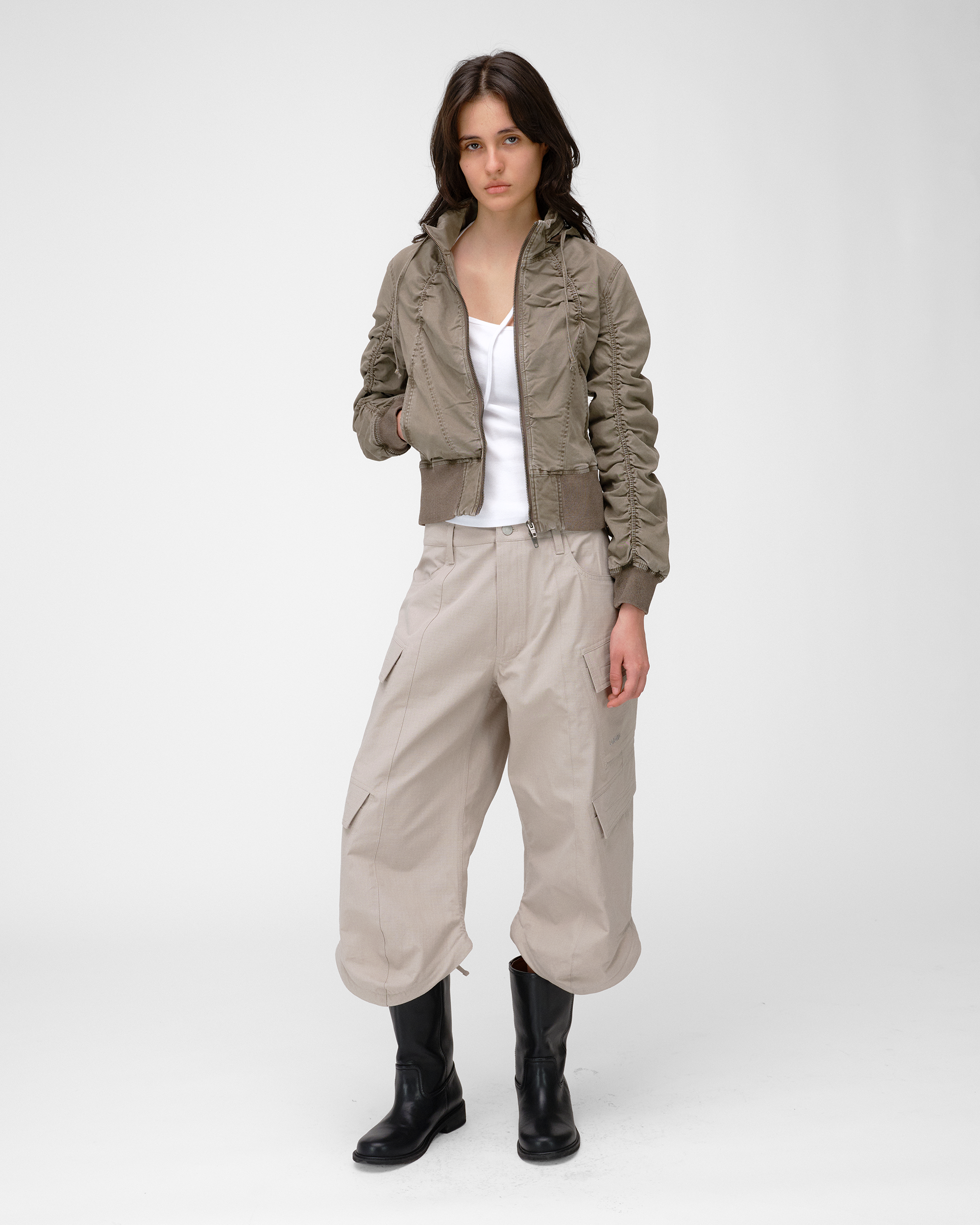 COWL CARGO PANTS