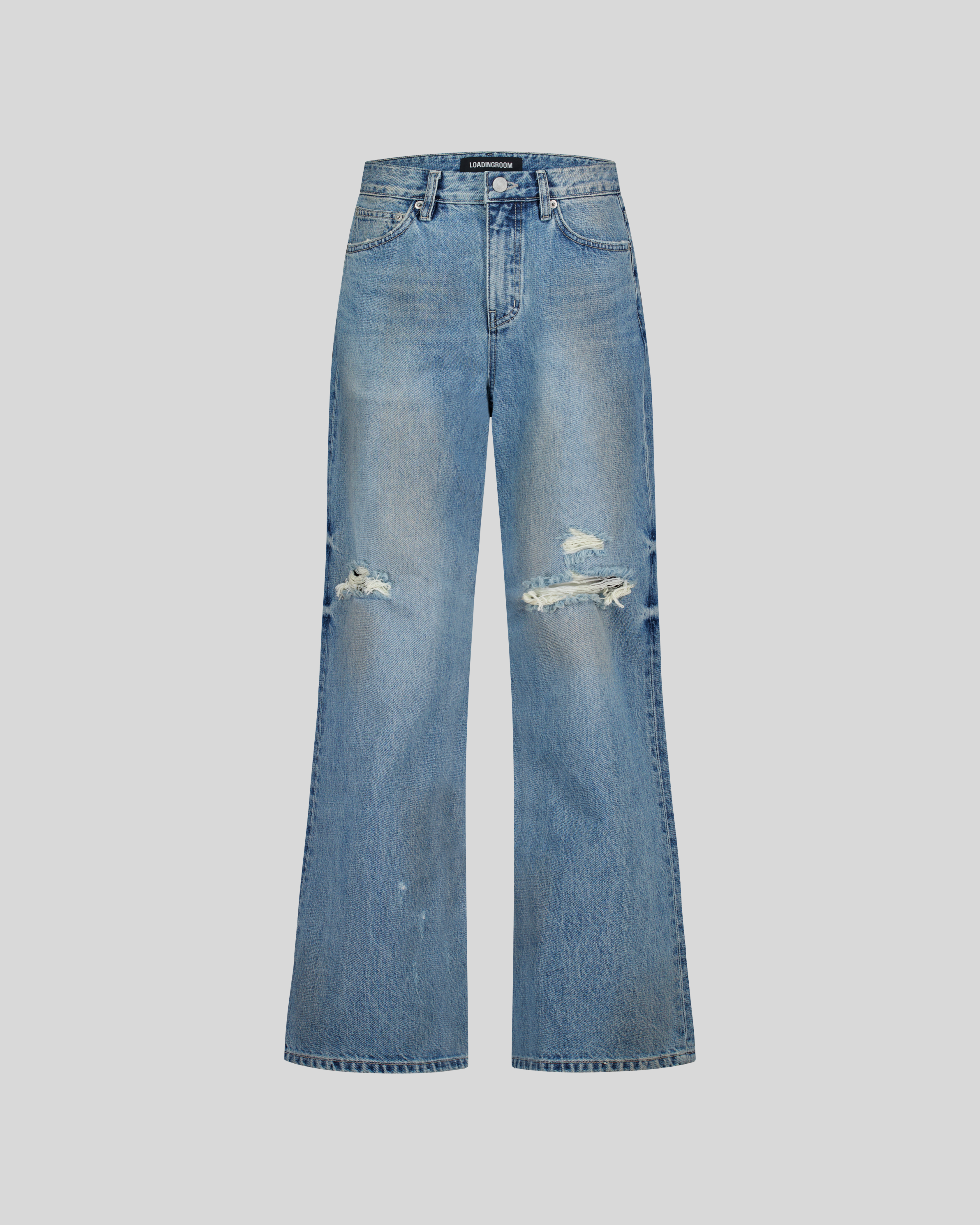 DAMAGED STRAIGHT JEANS