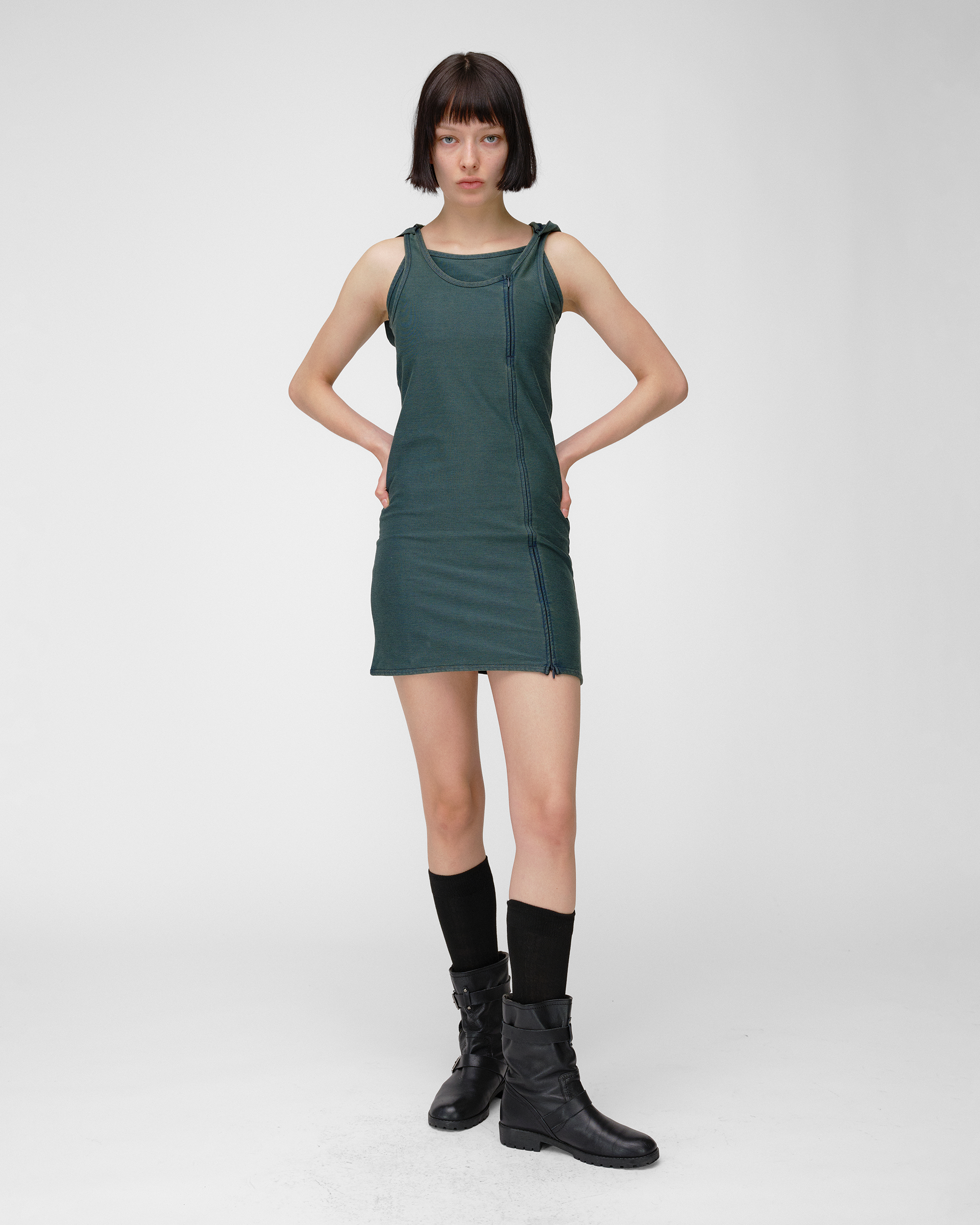 SLIP HOODIE DRESS