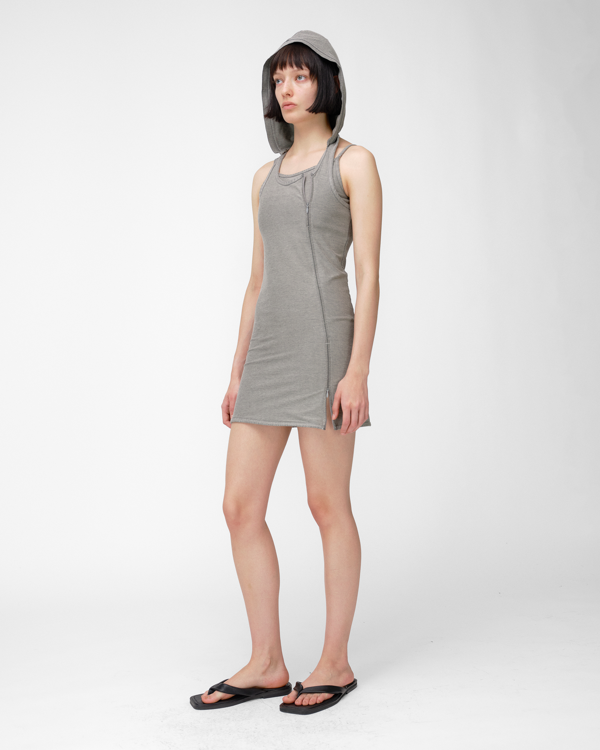 SLIP HOODIE DRESS