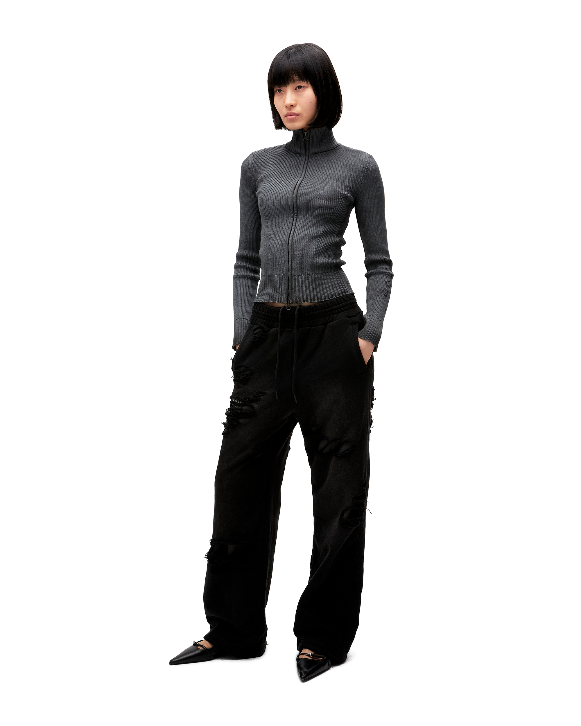 DAMAGED OVERLAY SWEATPANTS