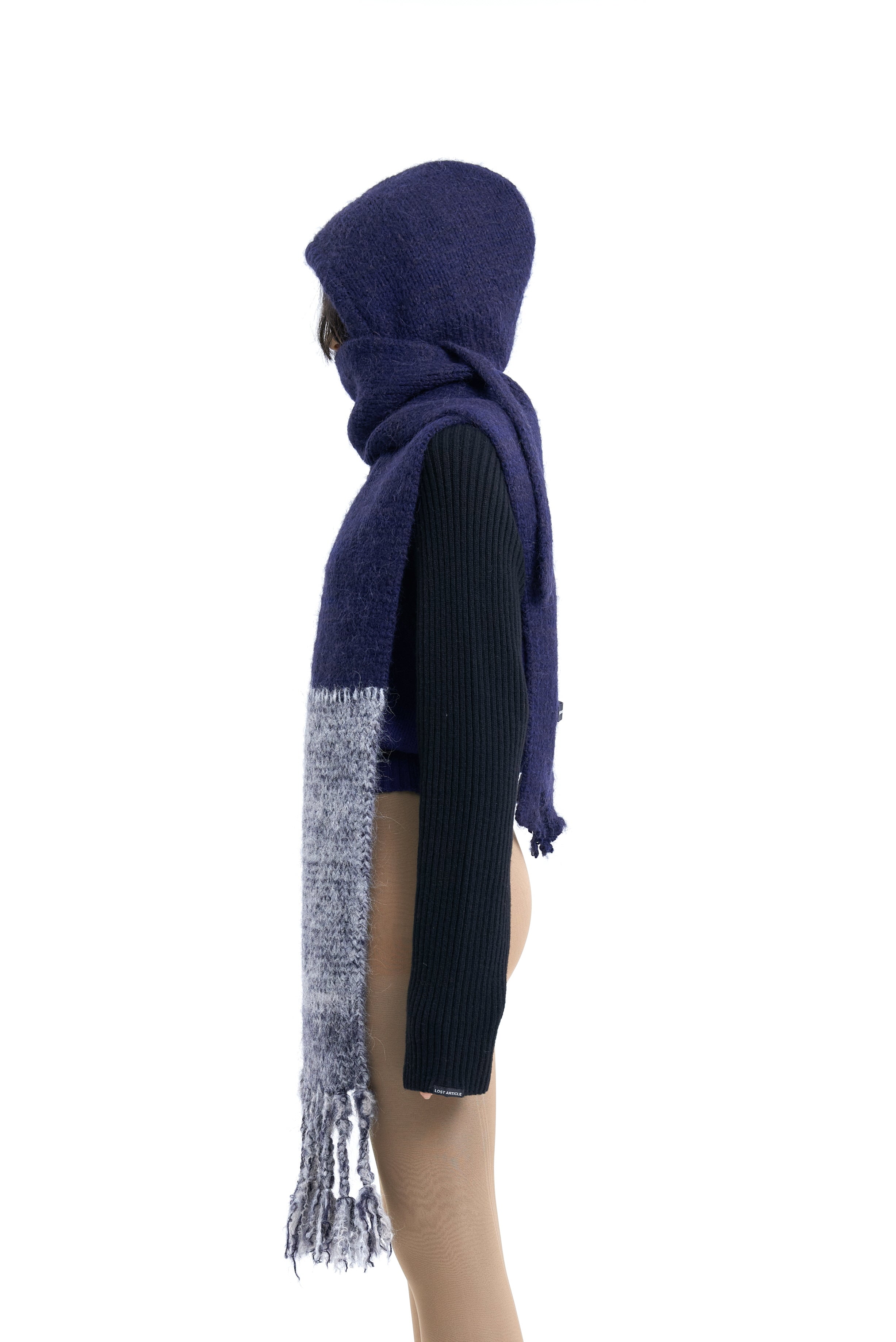 (EMMA) HAND STITCH HOODED SCARF