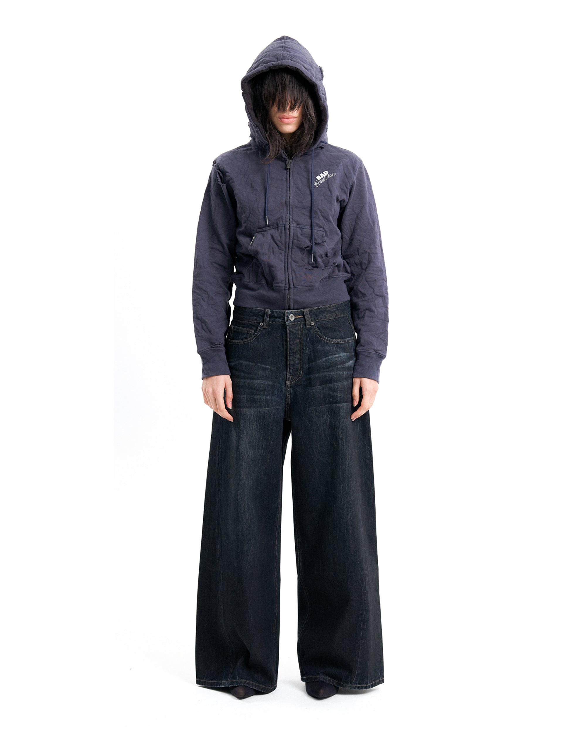 (EMMA) COATED DENIM PANTS