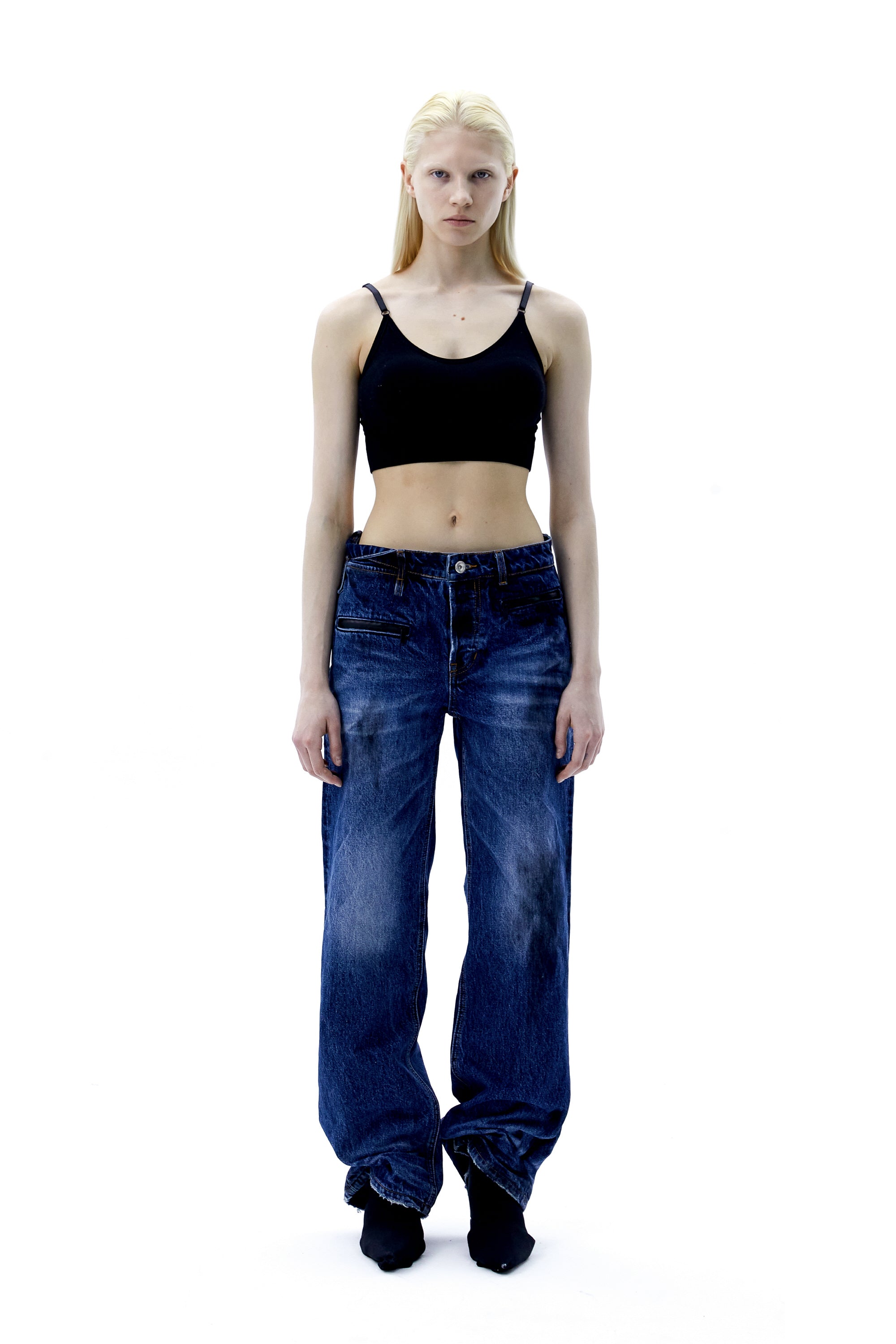 (ARIELLA) Dirty Denim Pants