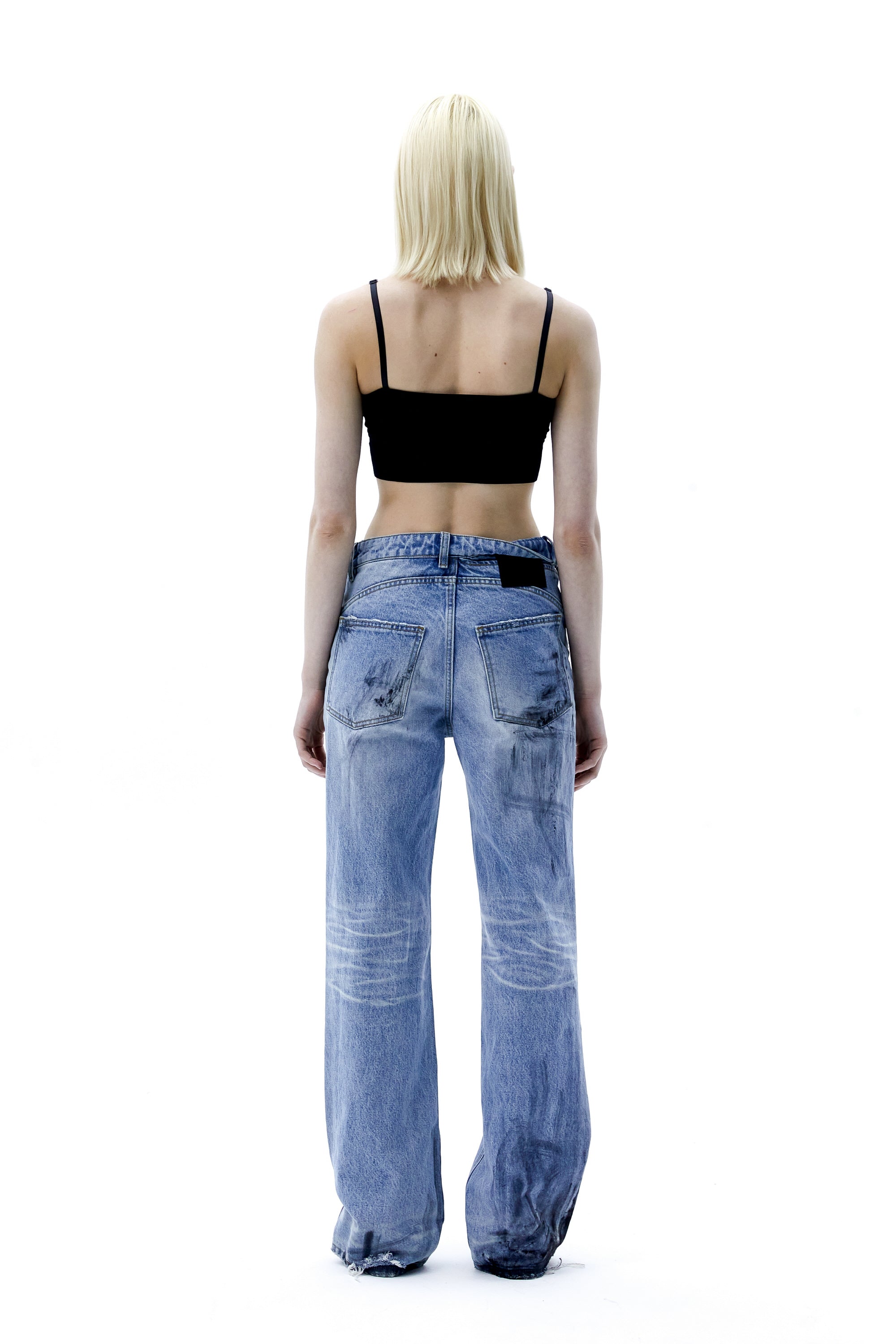 (ARIELLA) Dirty Denim Pants