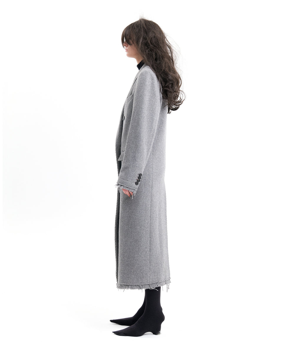 로딩룸 – (EMMA) DAMAGED DOUBLE BREASTED COAT