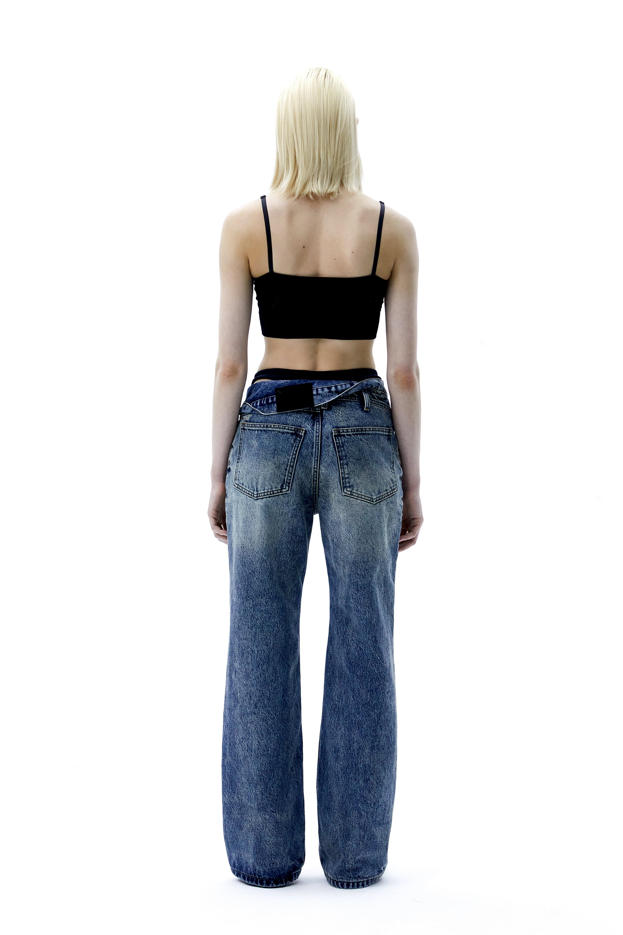 (ARIELLA) Folded Denim Pants